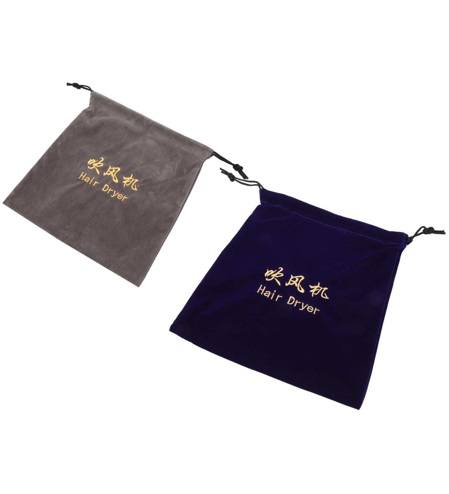Beaupretty 2pcs Storage Bag Hair Dryer Organizer Bag Hairdryer Holder Drawstring Hotel Supplies Flocking Cloth - Buy Online on GoSupps.com