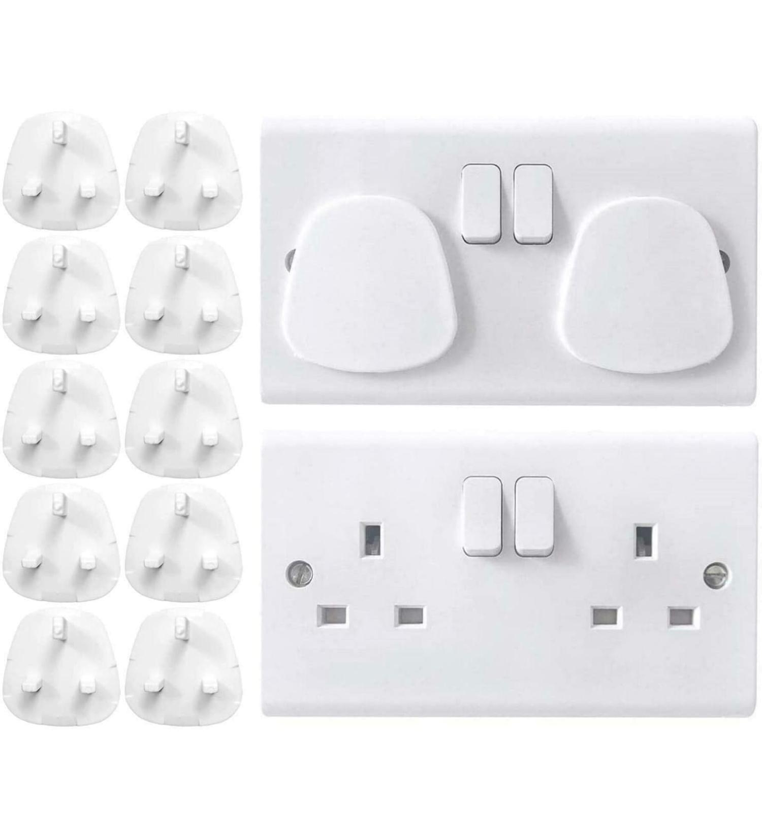 Baby Proofing - 12 Plug Socket Covers UK - Plug Socket Covers for Indoor and Outdoor Child Safety