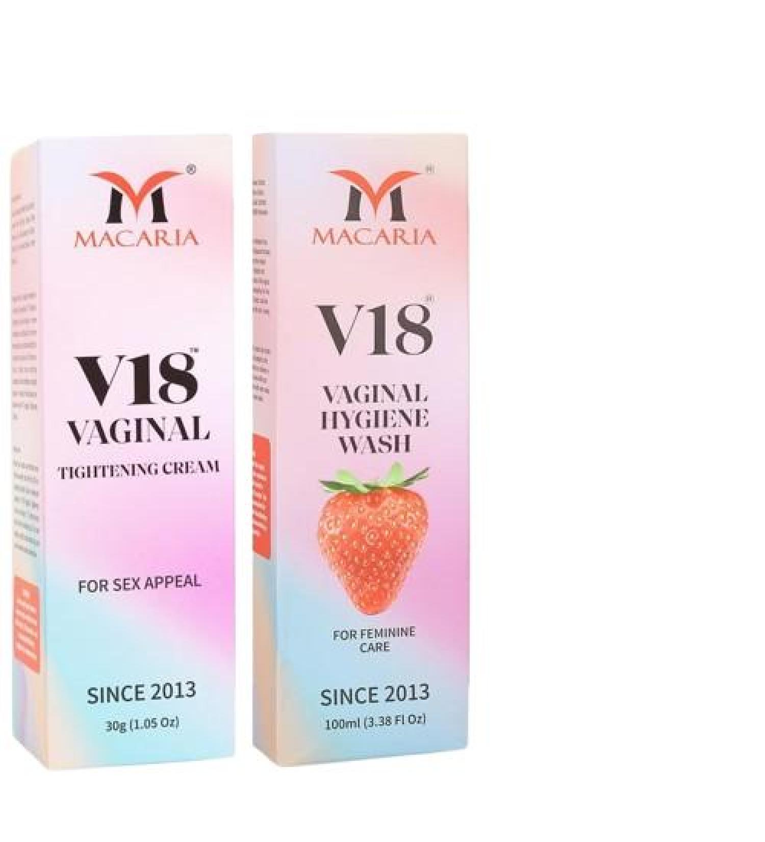 MACARIA V18 Virgin Vaginal Tightening Cream Gel & Wash - Revitalize Intimacy Enhance Confidence - Buy Online on GoSupps.com