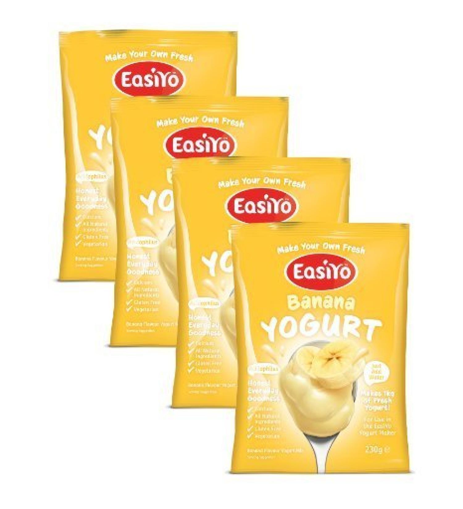 Easiyo Banana Flavored Yogurt Sachets - 4 x 240g by EasiYo