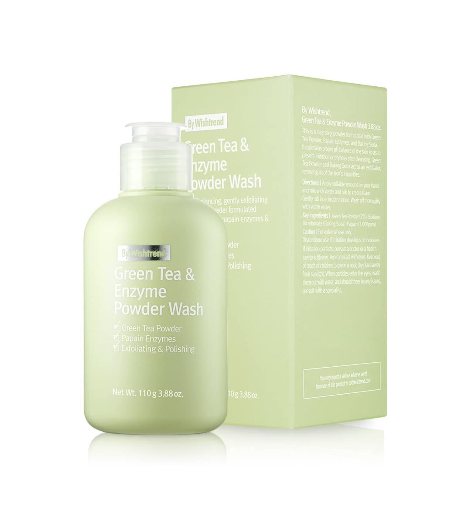 [BY WISHTREND] Green Tea & Enzyme Powder Wash - Low pH Scrub Cleanser for Antioxidation & Purification - 3.88 oz - Buy Online on GoSupps.com