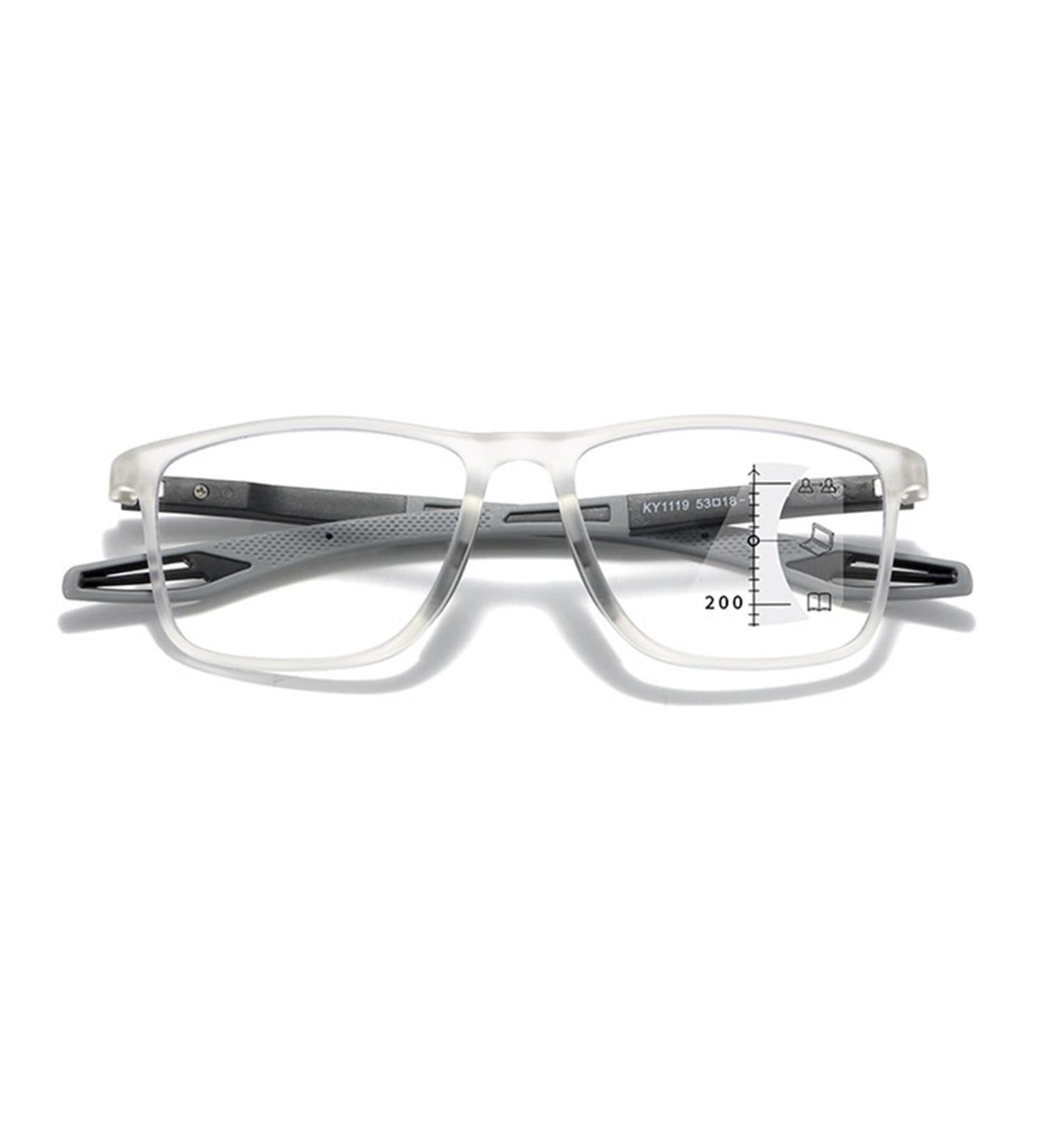 Multifocal Sports Style Reading Glasses Blue Light Blocking Glasses For Unisex TR90 Flexible computer Readers(Couleur:Clear Grandeur:2.0x) - Buy Online on GoSupps.com