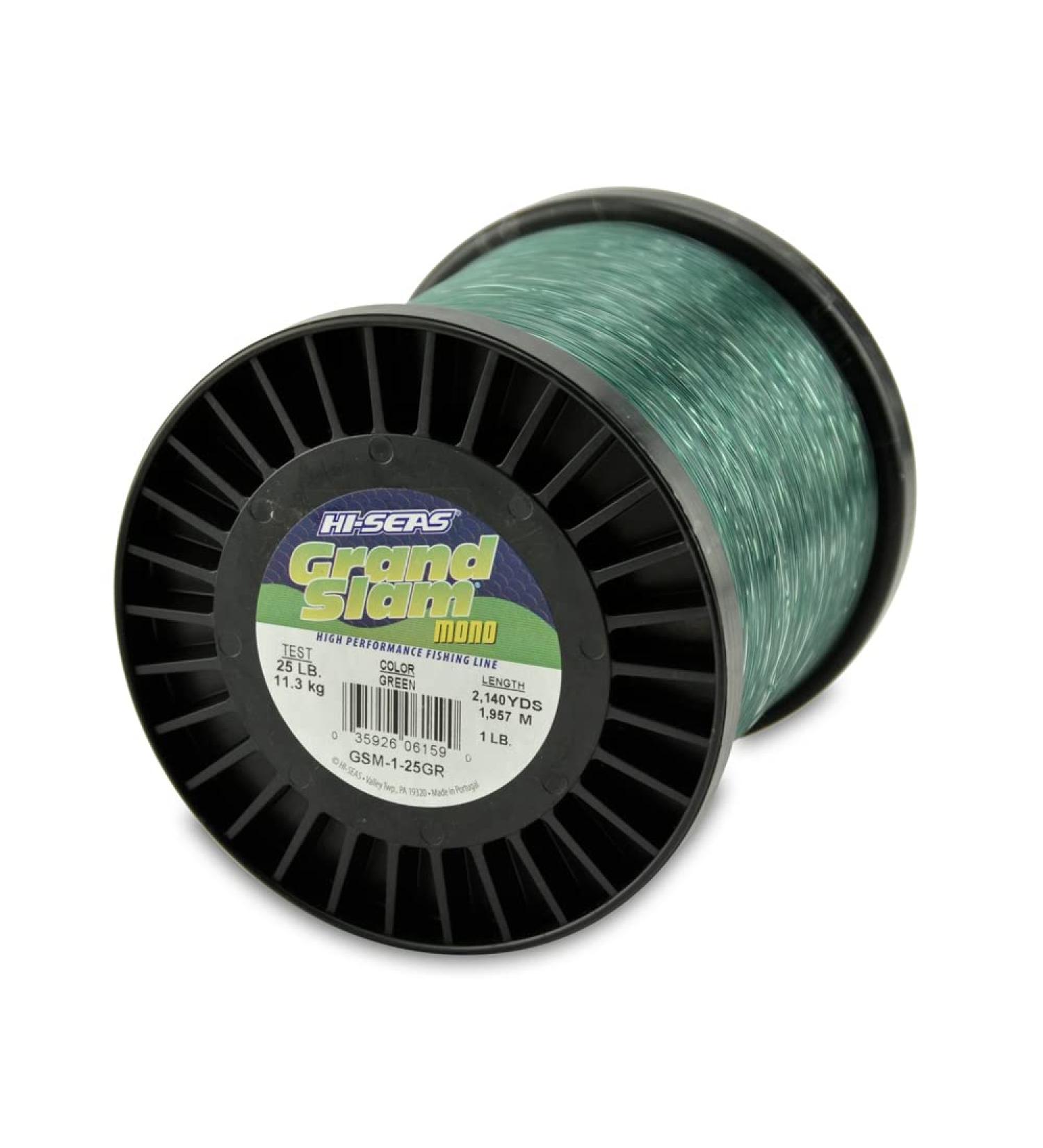 HI-SEAS Grand Slam Monofilament Fishing Line 25lb Test 0.50mm 2140yd - Strong & Abrasion Resistant in Clear Pink Green Smoke Blue Yellow - Ideal for Freshwater & Saltwater Fishing - Buy Online on GoSupps.com