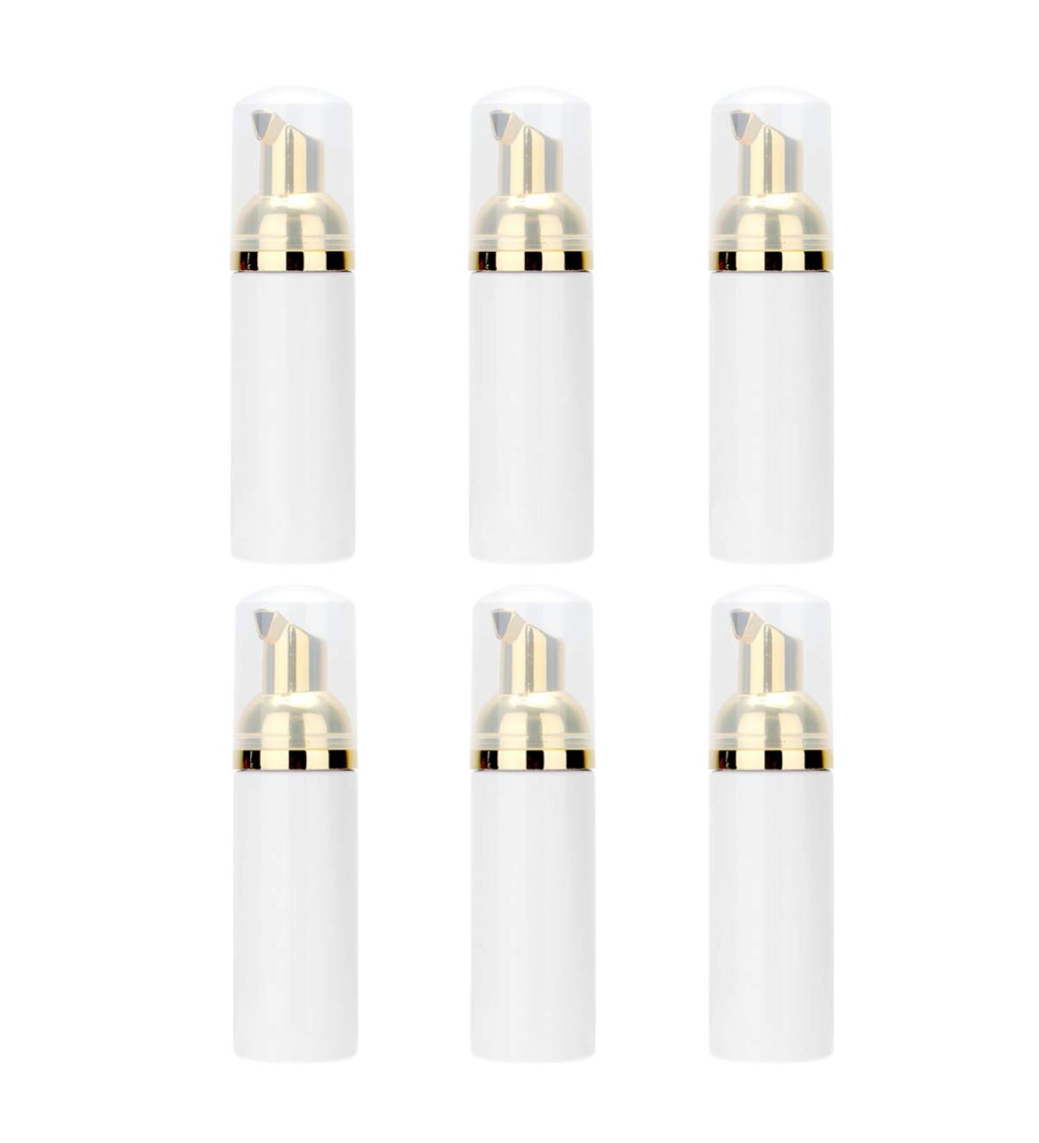 Plastic Airless Pump Bottles Refillable Lottion Bottle Soap Dispenser for Travel 6PCS(Gold) - Buy Online on GoSupps.com