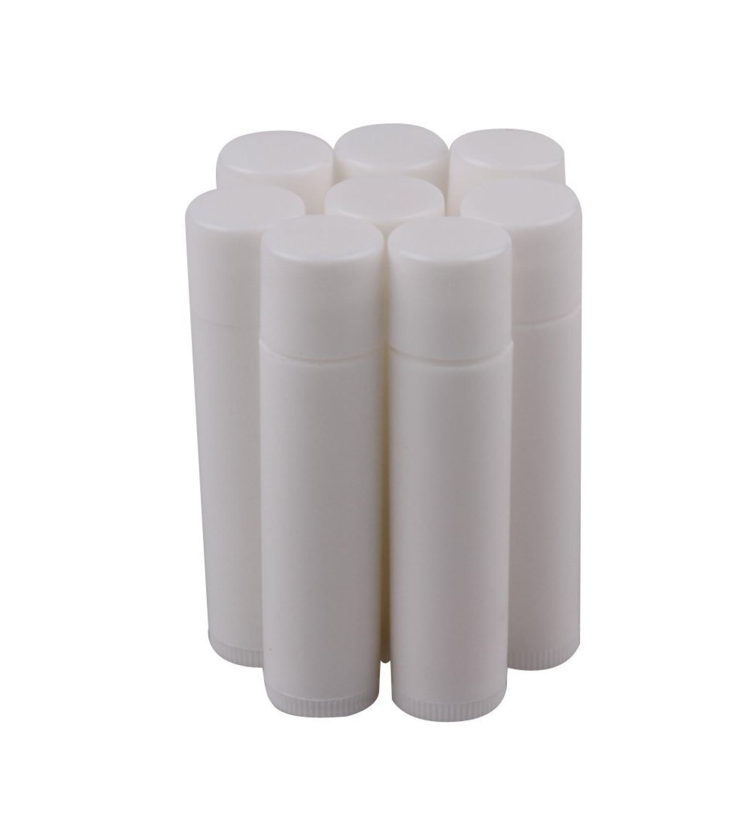 Buy HugeStore 5ML White Empty Plastic Lip Balm Tubes - 50pcs Lipstick Containers with Caps for eCommerce Shipping Worldwide - Buy Online on GoSupps.com