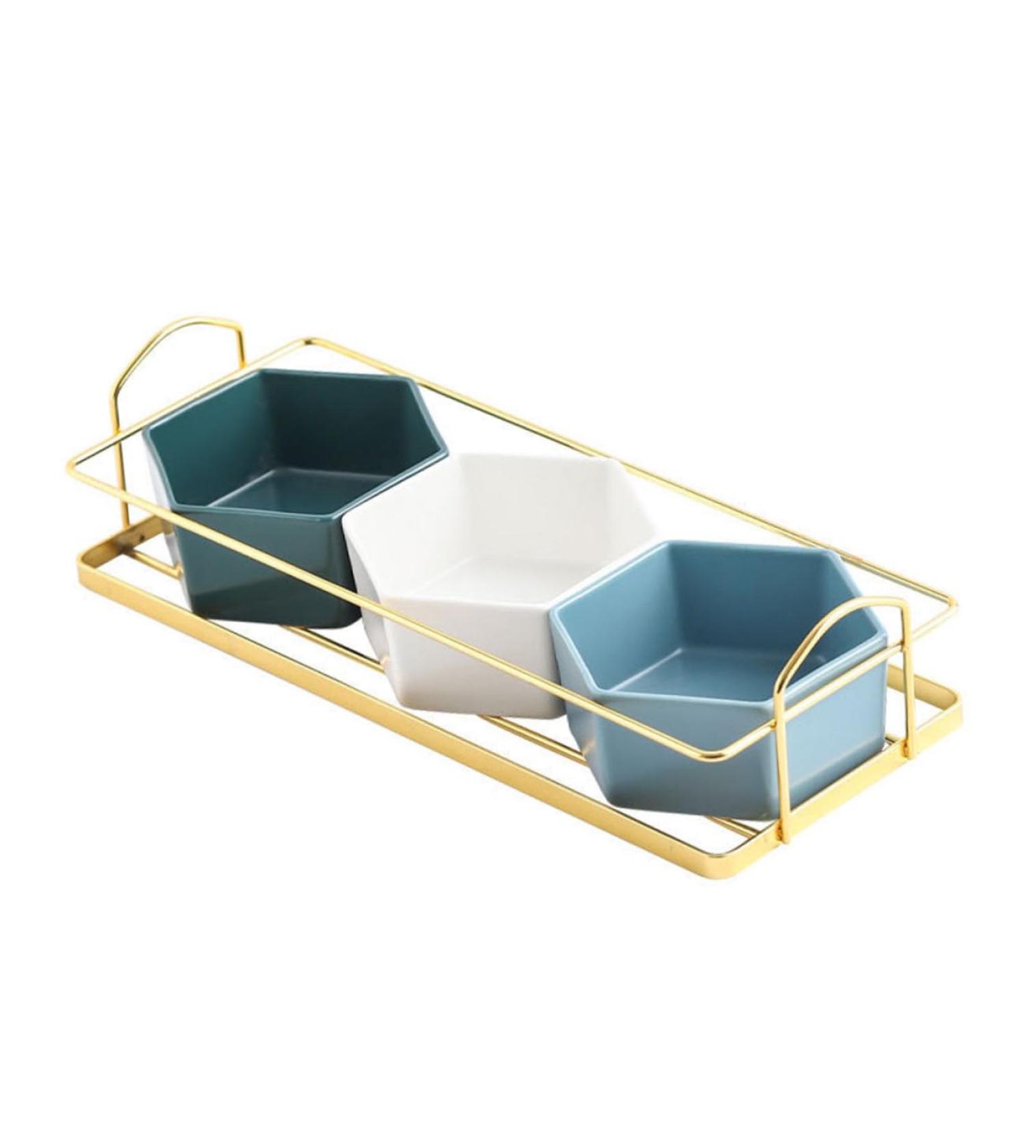 Zerodeko 1set Compartment Platter Trays for Food Serving Compartments Glass Snack Platter Dish Pickles Nordic - Buy Online on GoSupps.com