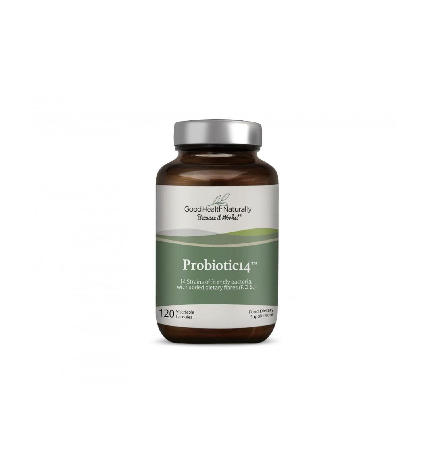 Probiotics 14 - Digestive Supplement Gut Cleanse | 120 Capsules - Good Health Naturally - Buy Online on GoSupps.com