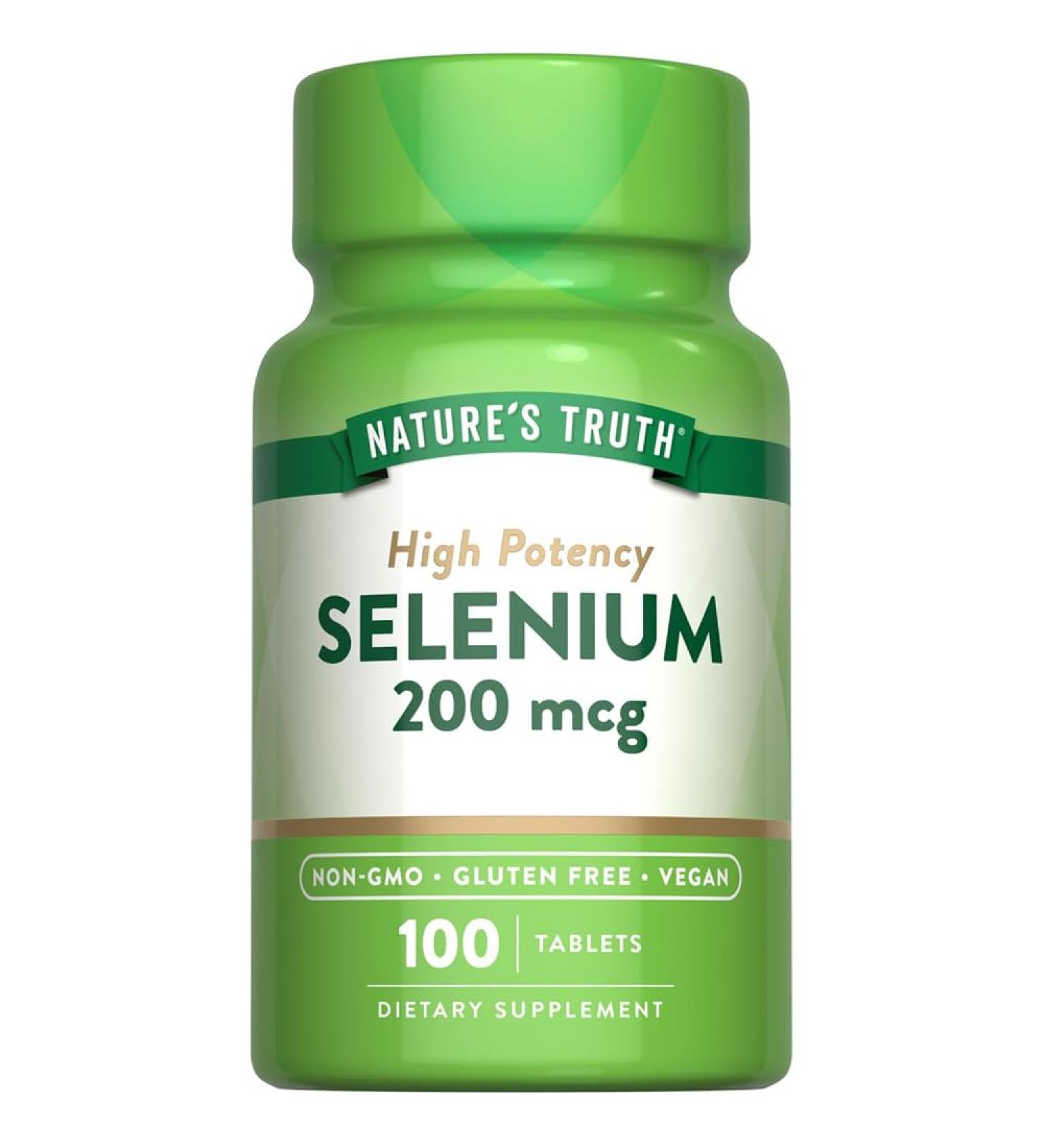 Nature's Truth High Potency Selenium 200 mcg Tablets - 100 ct Pack of 3 - Buy Online on GoSupps.com