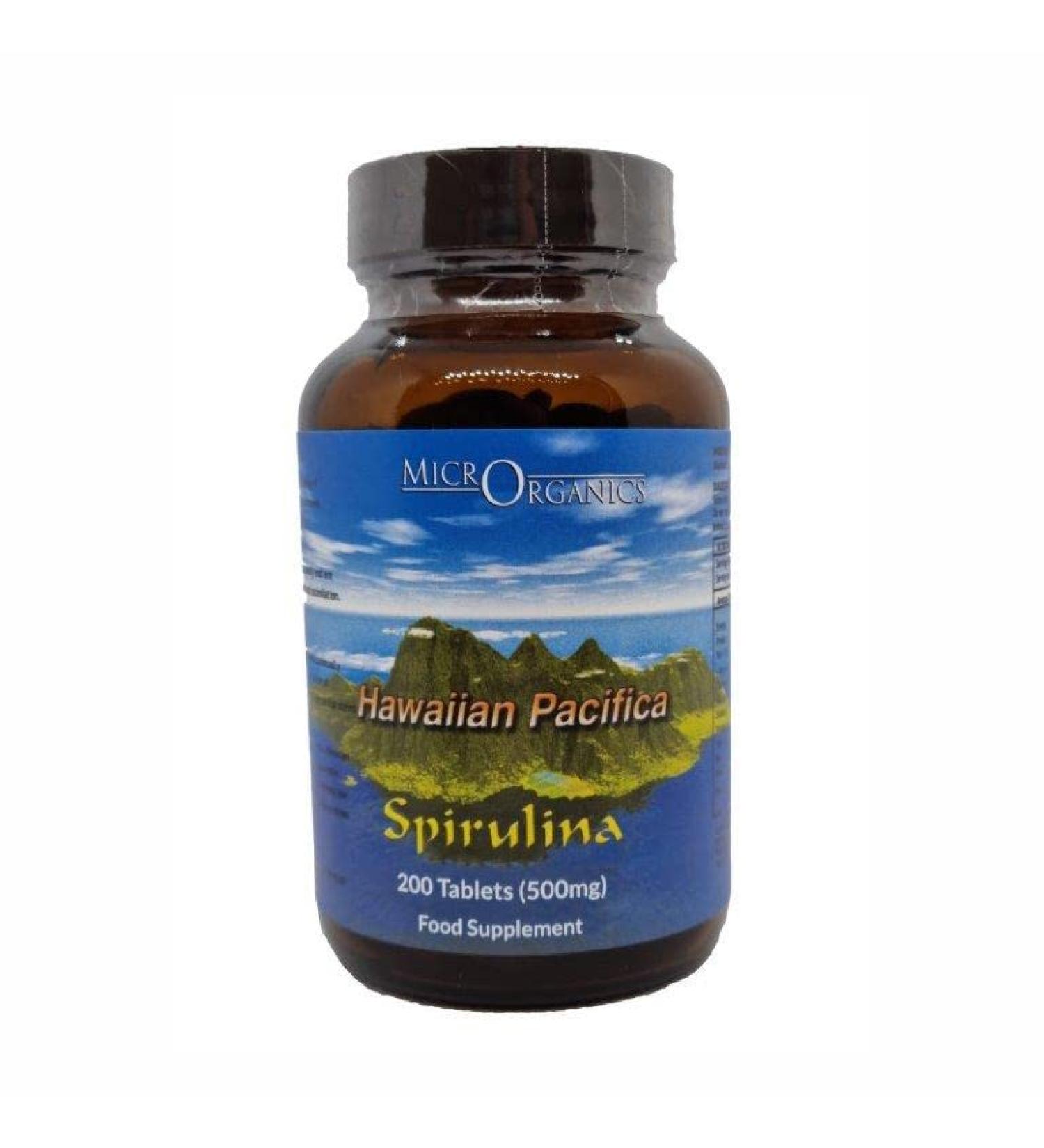 Organic MicrOrganics Hawaiian Pacifica Spirulina Tablets - 200 Count - Buy Online on GoSupps.com