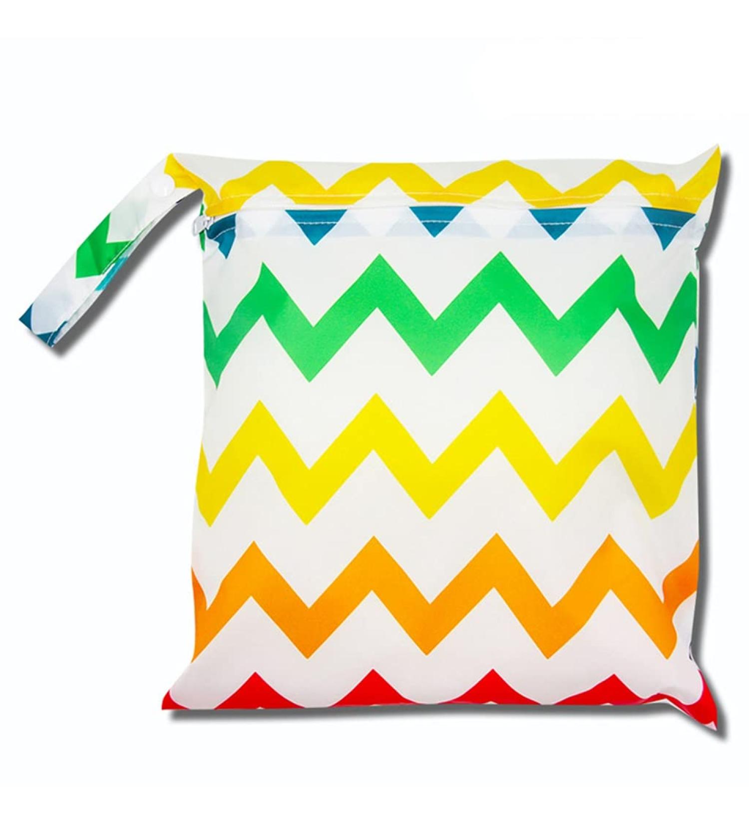 Egurs Wetbag Waterproof Reusable Diaper Bag | Nappy Bag Color Stripes | Eco-Friendly & Stylish | International Shipping - Buy Online on GoSupps.com