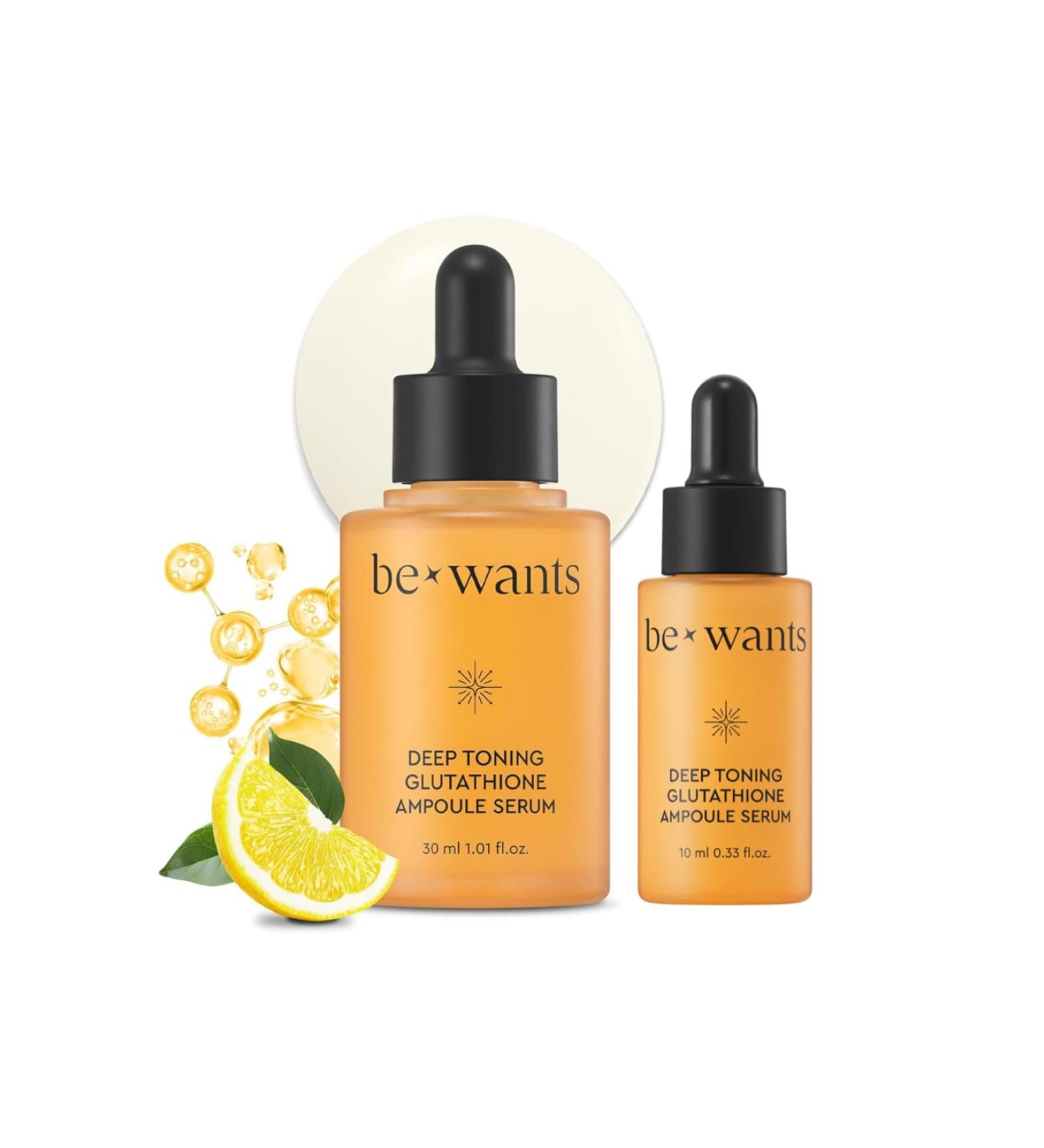 bewants Deep Toning Glutathione Ampoule Serum | Korean Skincare with Vitamin C & Calendula Extract Oil 1.01 fl.oz + 0.33 fl.oz (2 Pack) Glutathione Serum 2 Pack - Buy Online on GoSupps.com