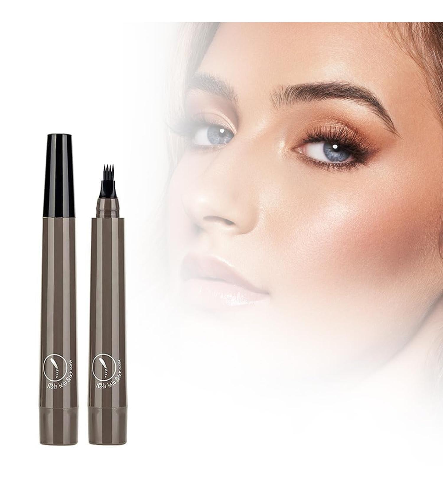2Pcs Magic Eyebrow Pencil 2024 Waterproof Microblading Eyebrow Pencil Contouring Pen 4 Tipped Precise Brow Pen Fine Stroke Microblading Eyebrow Pencil Natural Makeup (Gray Brown) - Buy Online on GoSupps.com