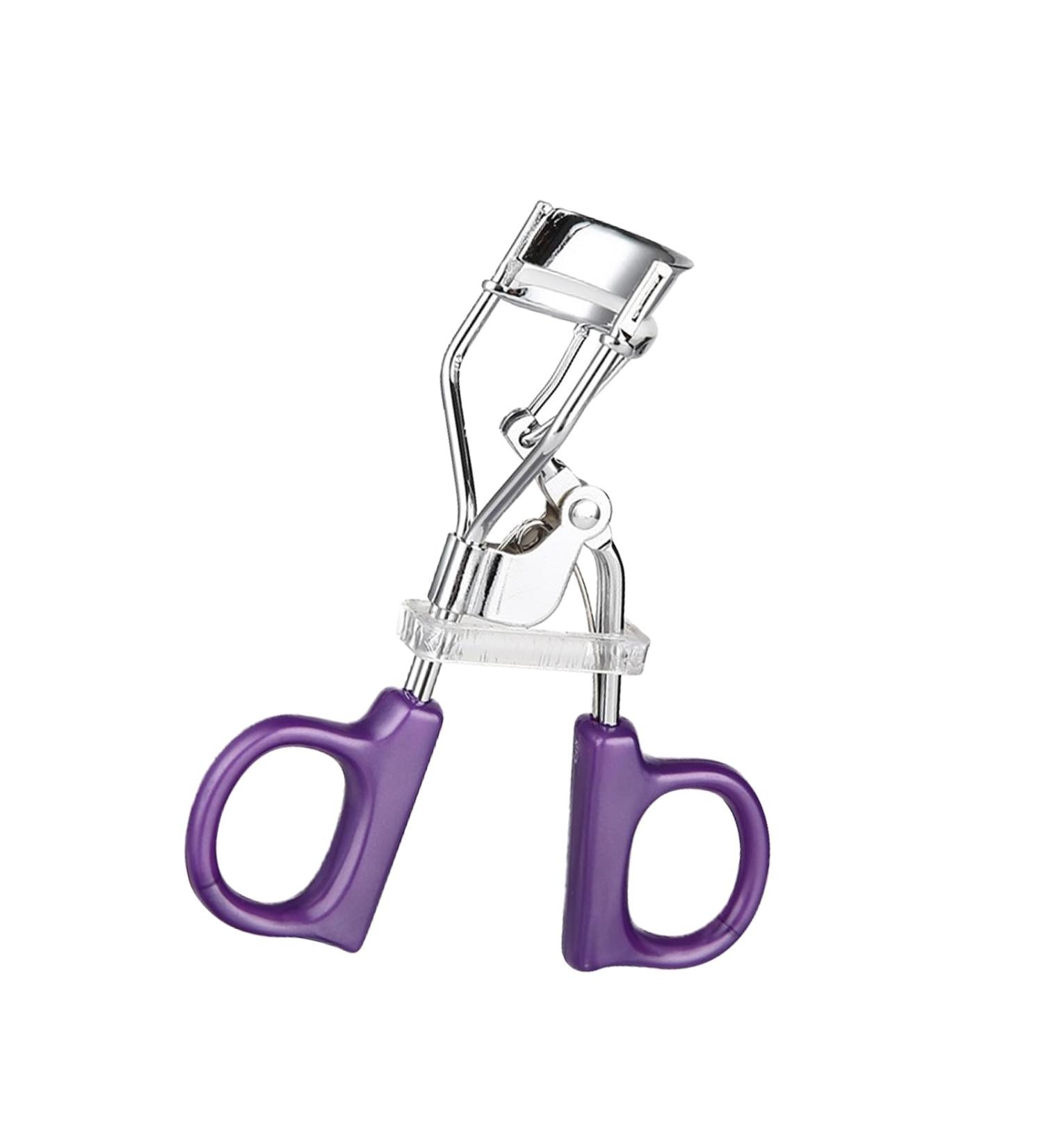 Metal Eyelash Curler Curl Up Lash Curler Long Lasting Eyelash Makeup Tool with Spring Assist Silicone Pad Lifted Eye Lash Curlers for Girls and Women Fits All Eye Shape(Purple) - Buy Online on GoSupps.com