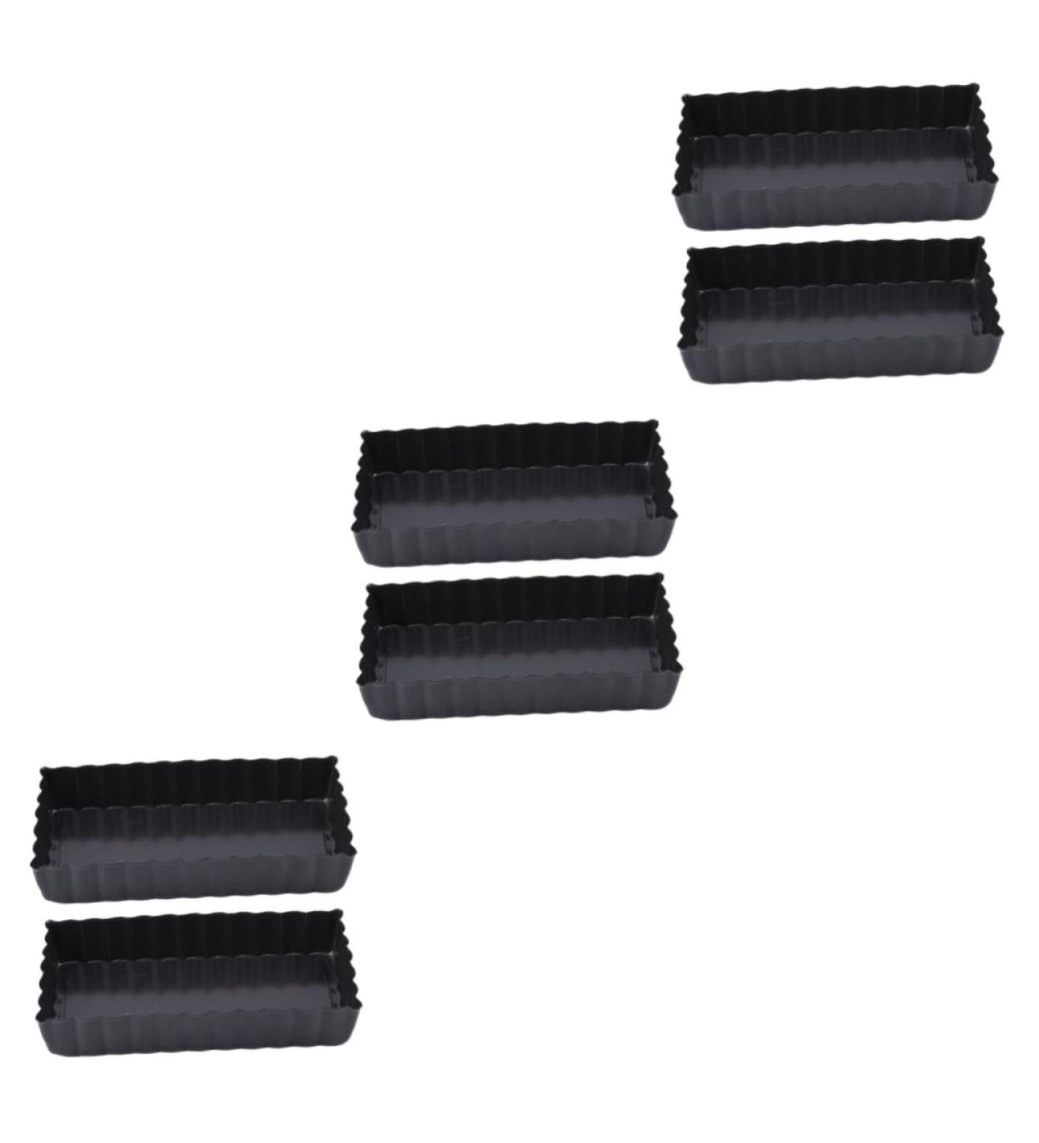 Alipis 6 Pcs Living Bottom Baking Mold Aluminum Bread Baking Pan Bread Baking Mold False Bottom Bakeware 11.5X6.2X2CMx3pcs Black 1x3pcs - Buy Online on GoSupps.com