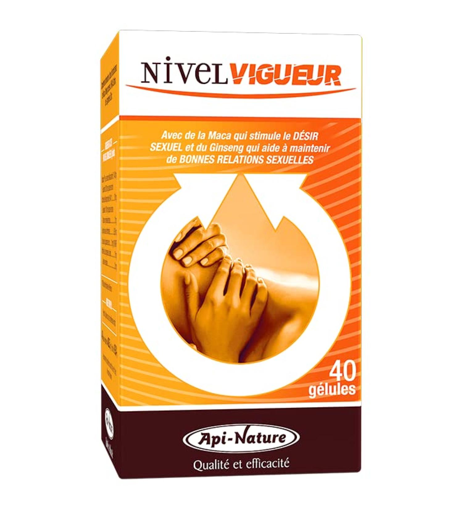 Levelvigeur 40 Capsules | For Men and Women | Maca Ginseng Arginine Zinc and Saffron for Good Mood as a Couple | Safe Formula for Male and Female Well-Being | Api-Nature