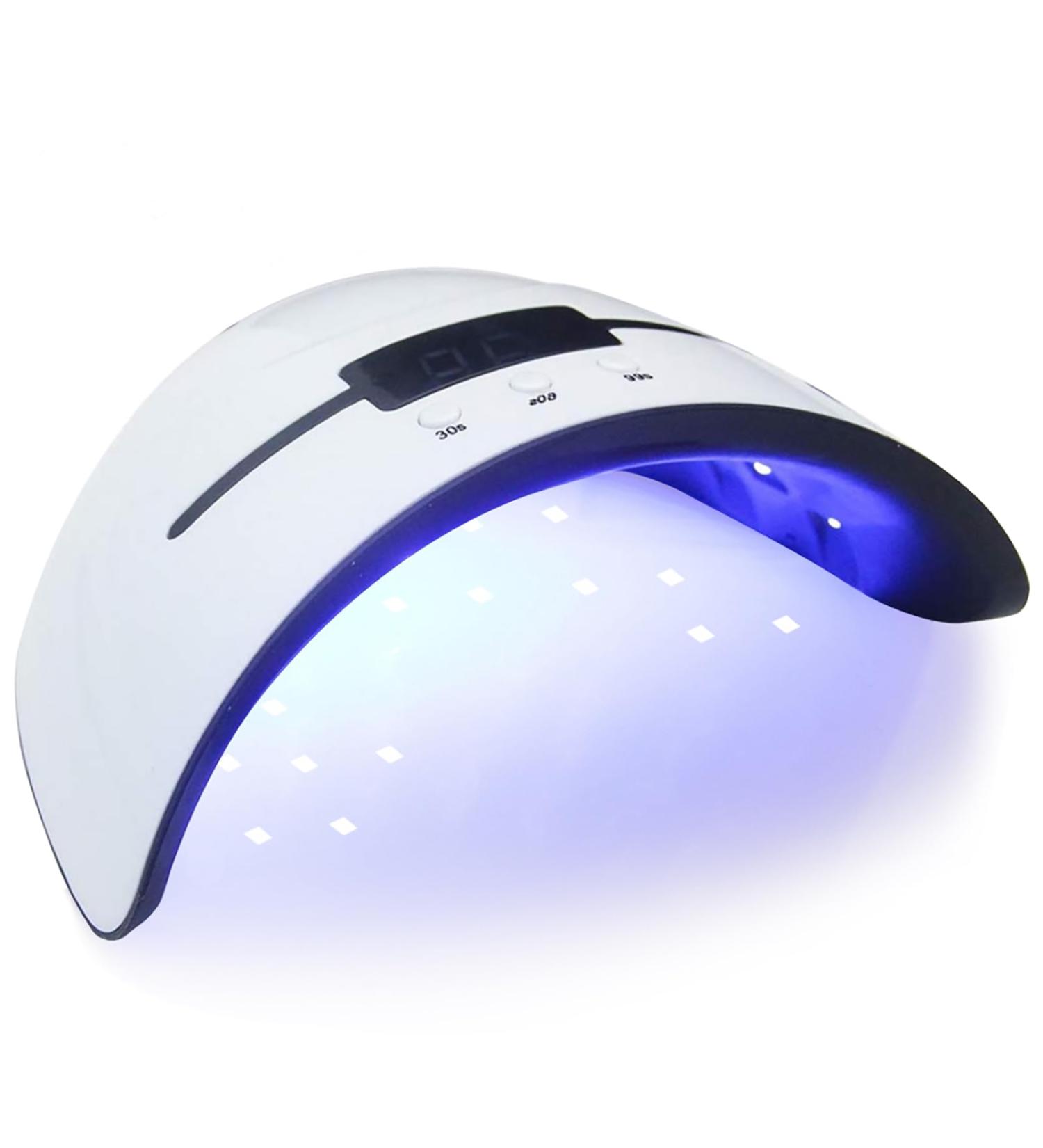 36W UV Lamp for Gel Nails - Professional LED Nail Dryer with 3 Timers LCD Display & Car Sensor - Perfect Valentine's Day Gift for Women (White) - Buy Online on GoSupps.com