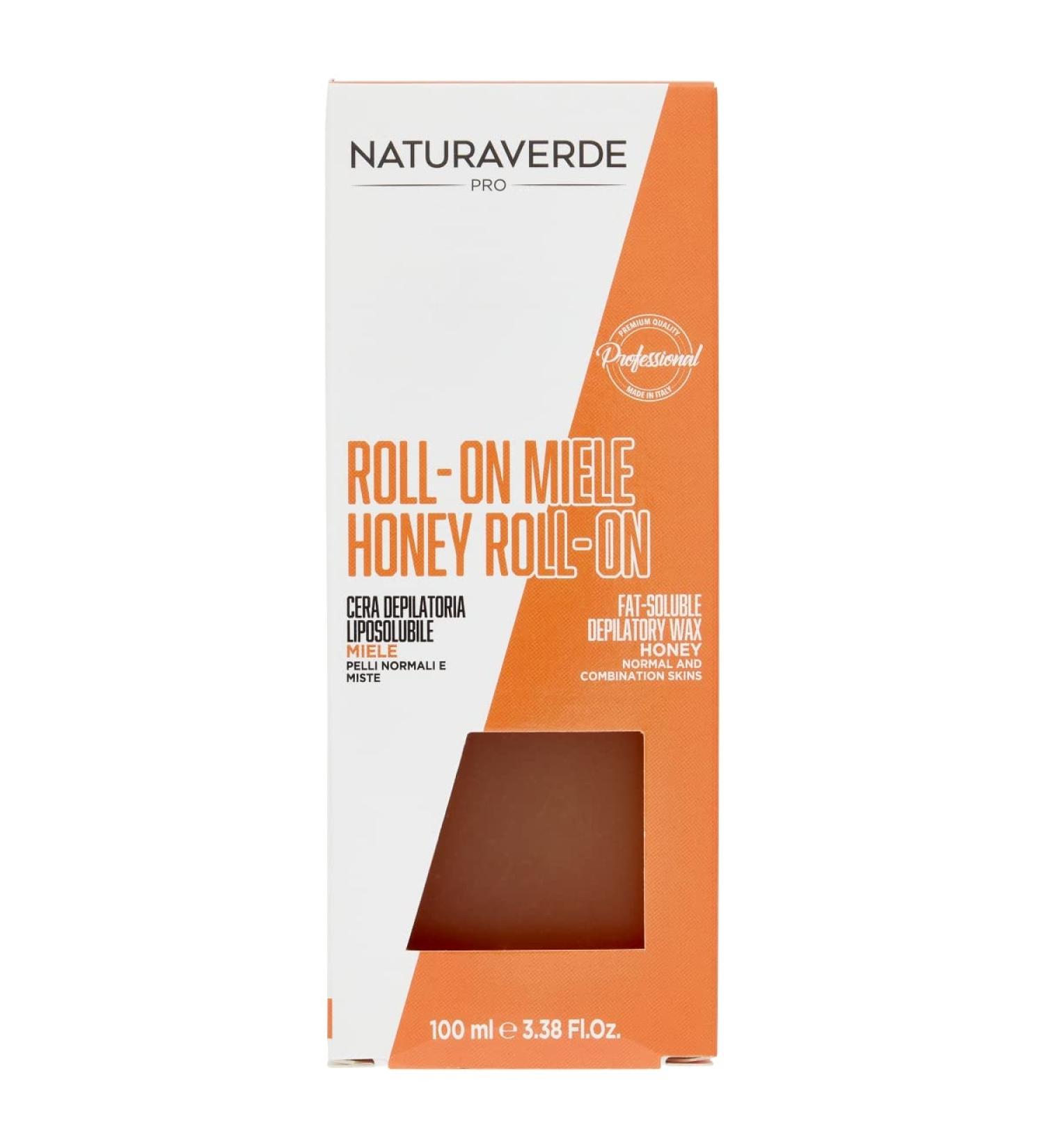 Naturaverde PRO Honey Depilatory Wax | 100g Roll-On for Normal & Combination Skin | Warm Wax for Smooth Skin | International Shipping Available - Buy Online on GoSupps.com