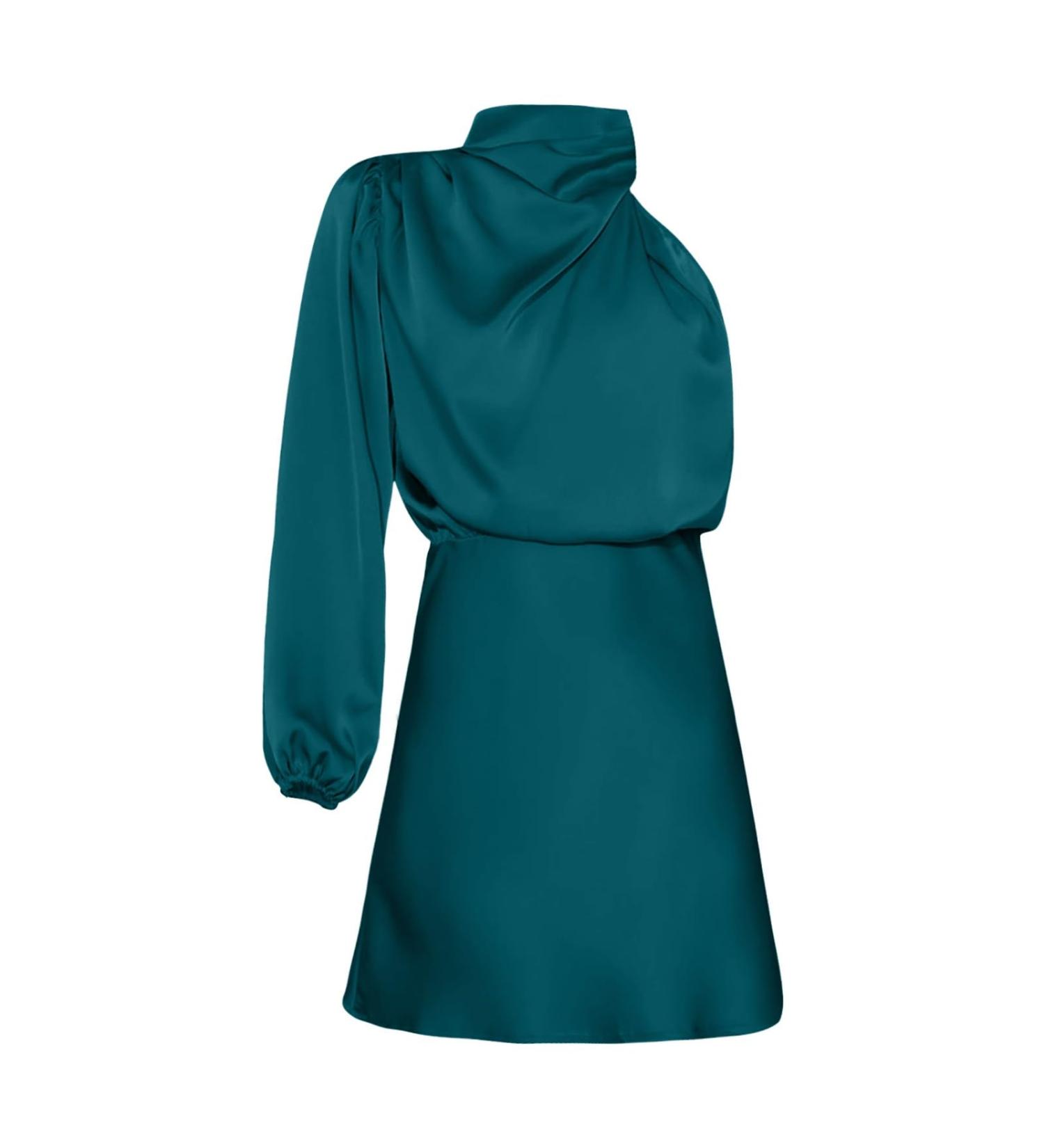 Women's Evening Gift Dress Foreign Trade High Grade Satin Long Sleeve Plus Size Petite Womens Plus Size Dirndl Sky Blue X-Large - Buy Online on GoSupps.com