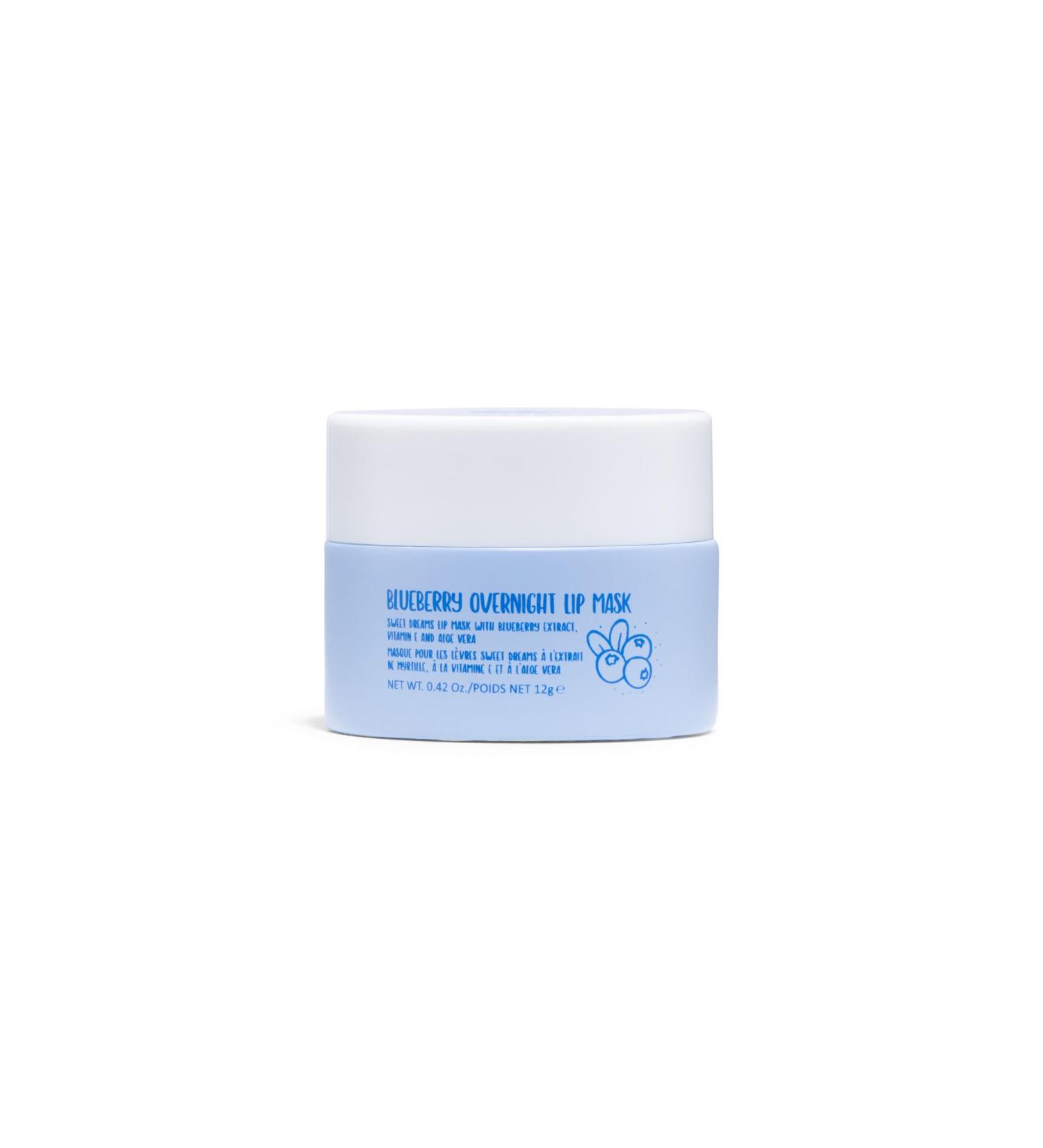 W7 Sweet Dreams blueberry lip mask - vitamin E aloe vera and grape seed oil - for hydrated full & irresistible lips 1 piece (1 Pack) blueberry