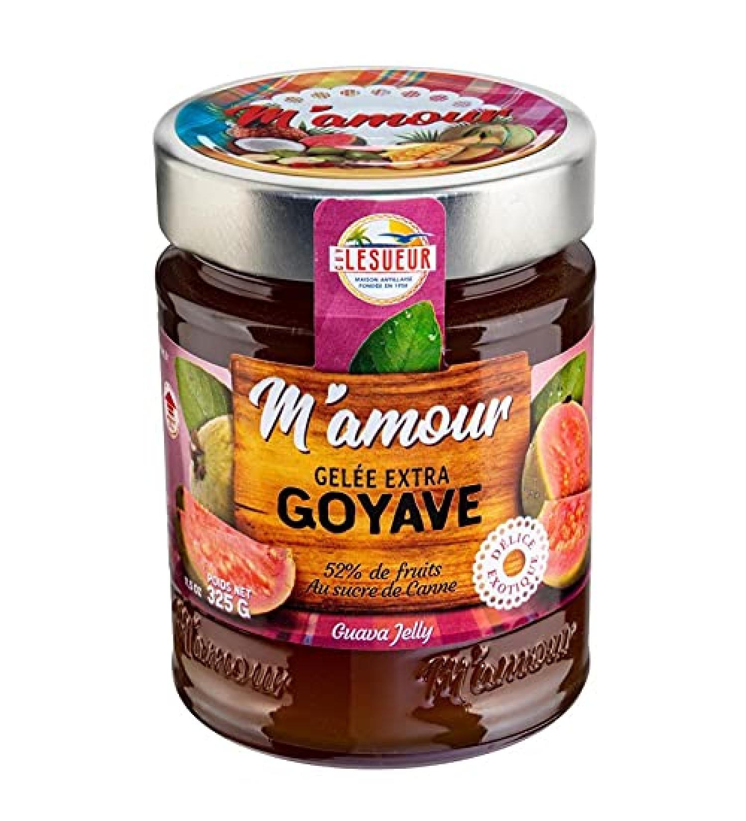M'Amour Gel e De Goyave - Conserve exotique 100% naturelle 325g - Saveurs de l'Oc an Indien - Cr ole authentique by M'AMOUR - Le Lot De 3