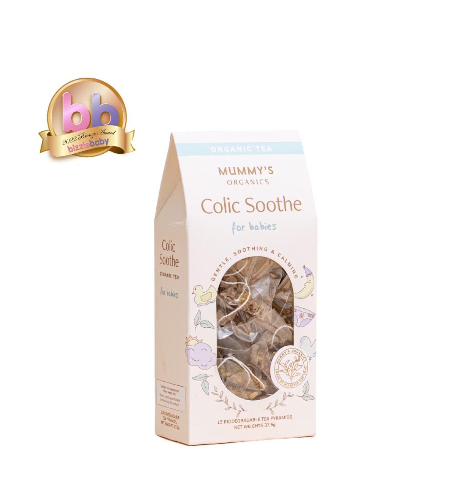 Colic Soothe - Organic Tea For Babies |15 Biodegradable & Non-GMO Tea Pyramids | Natural Remedy For Calming Colic Reflux | Aniseed & Fennel Blend | Made By Midwives - Buy Online on GoSupps.com