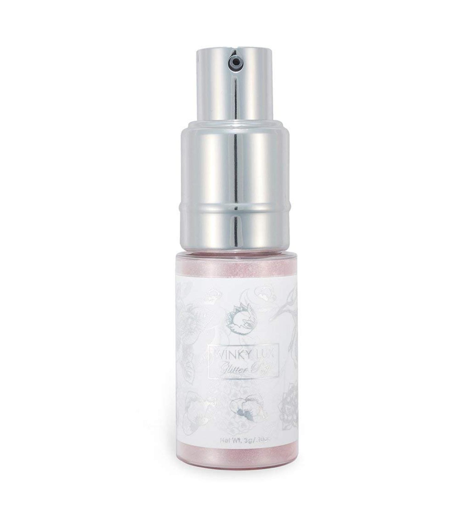 Winky Lux Glitter Puff - Body, Hair & Face Glitter Gel Highlighter Makeup - Pink Body Shimmer Spray - Buy Online on GoSupps.com