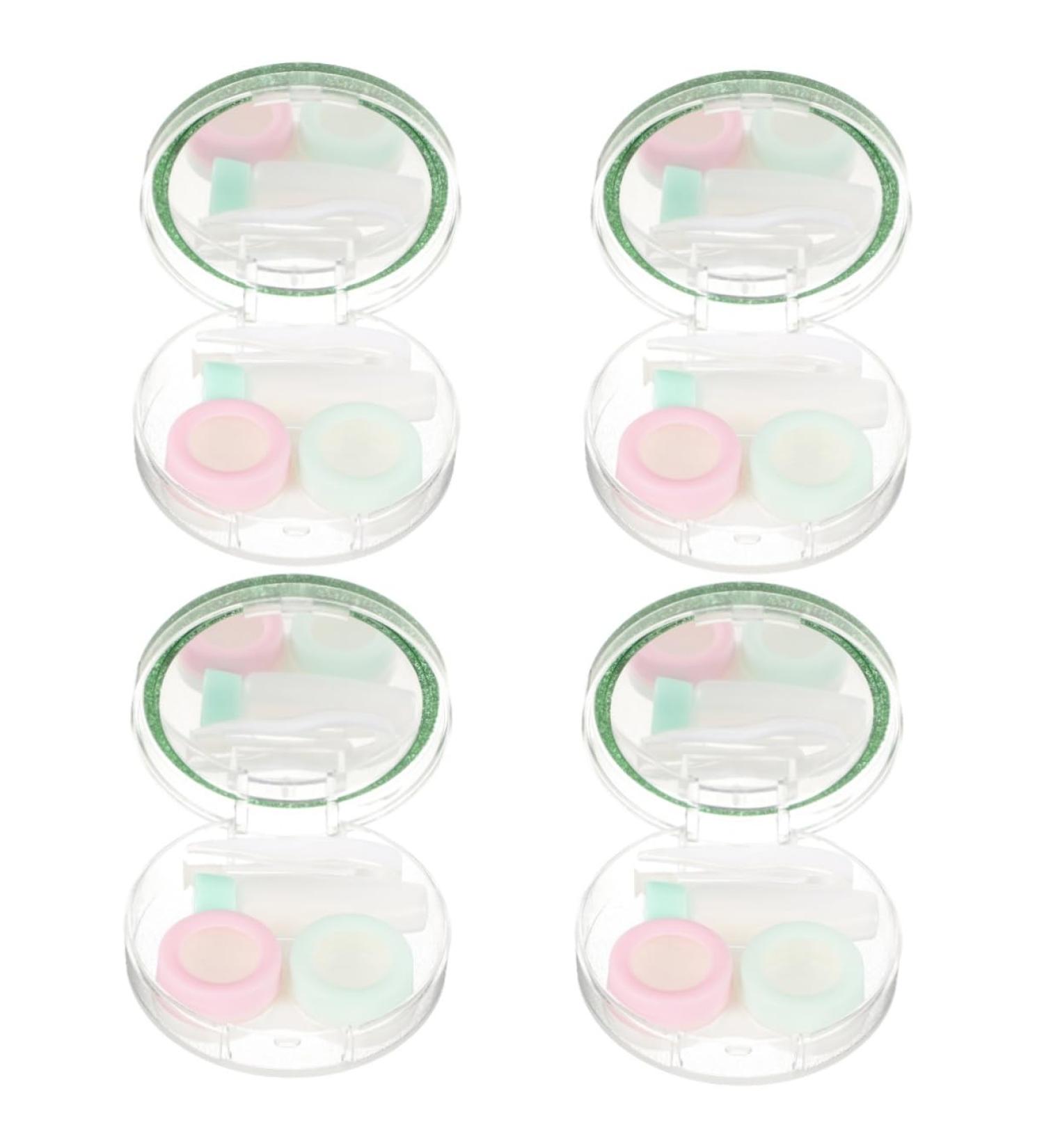 Healeeved Contact Lens Container & Organizer with Mirror | Practical Travel Eye Lens Holder & Cosmetic Storage | Durable Plastic Packaging for International Shipping - Buy Online on GoSupps.com