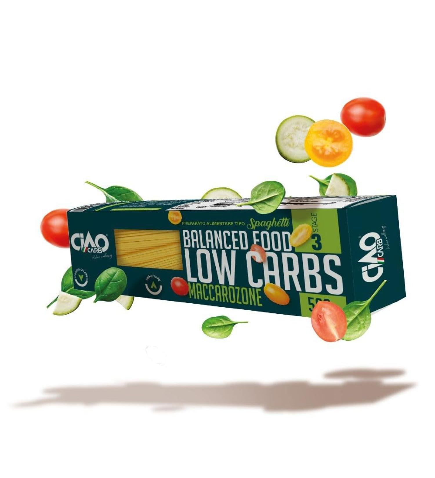 Ciao Carb Stage 3 Maccarozone High Protein Pasta - Spaghetti 500g - Buy Online on GoSupps.com