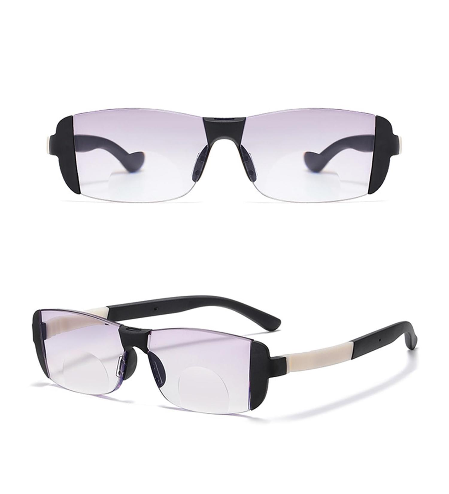 2 Pack Stylish Rimless Reading Glasses Flexible TR 90 Blue Light Blocking Computer Readers Multifocus Glasses(Couleur:Noir Grandeur:1.5x) - Buy Online on GoSupps.com