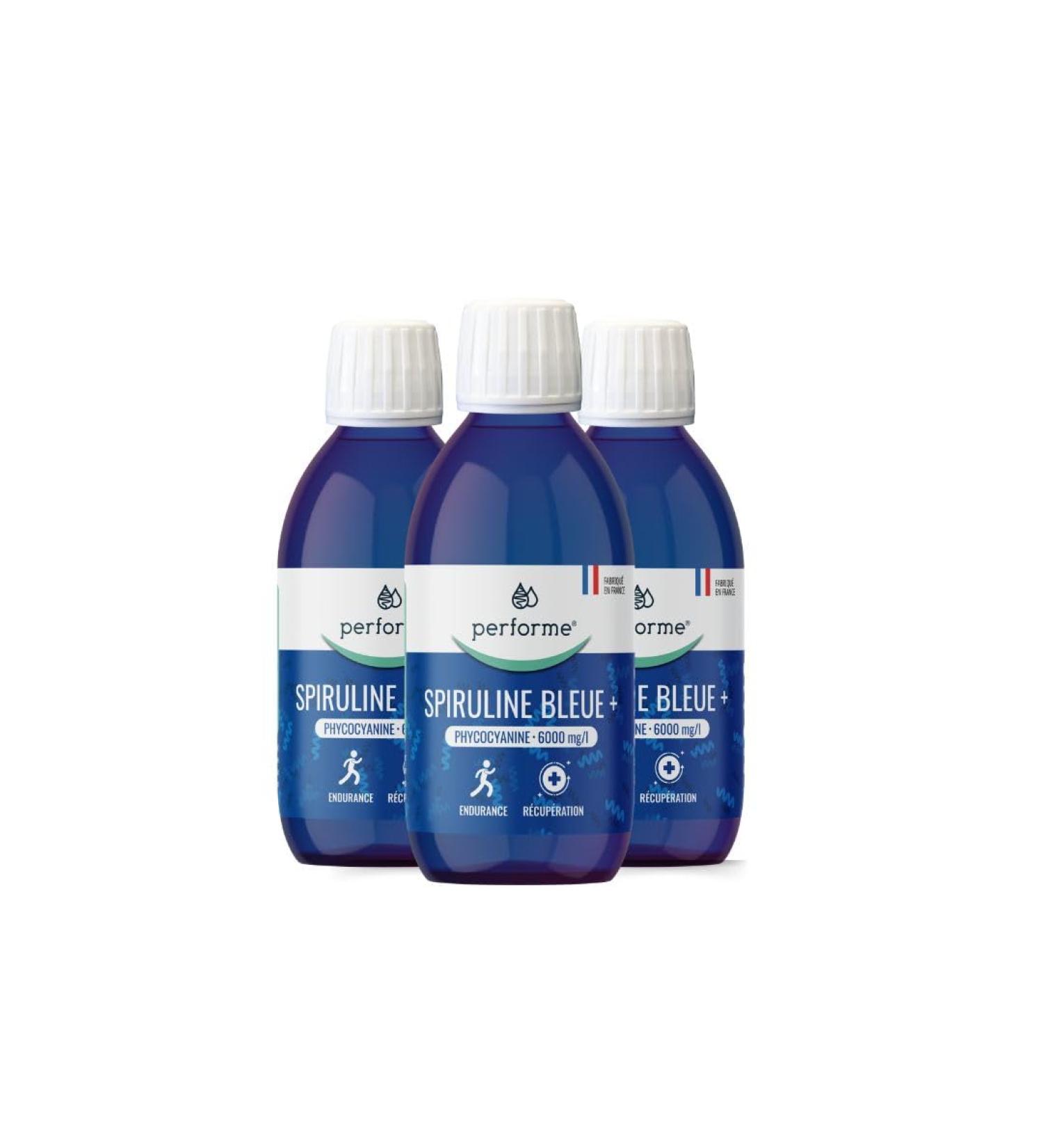 Performe Performe - Blue Liquid Spirulina + Highly Concentrated in Phycocyanin at 6000 mg/l 20-day course Endurance and Recovery Highly Absorbable Liquid Formula (3)