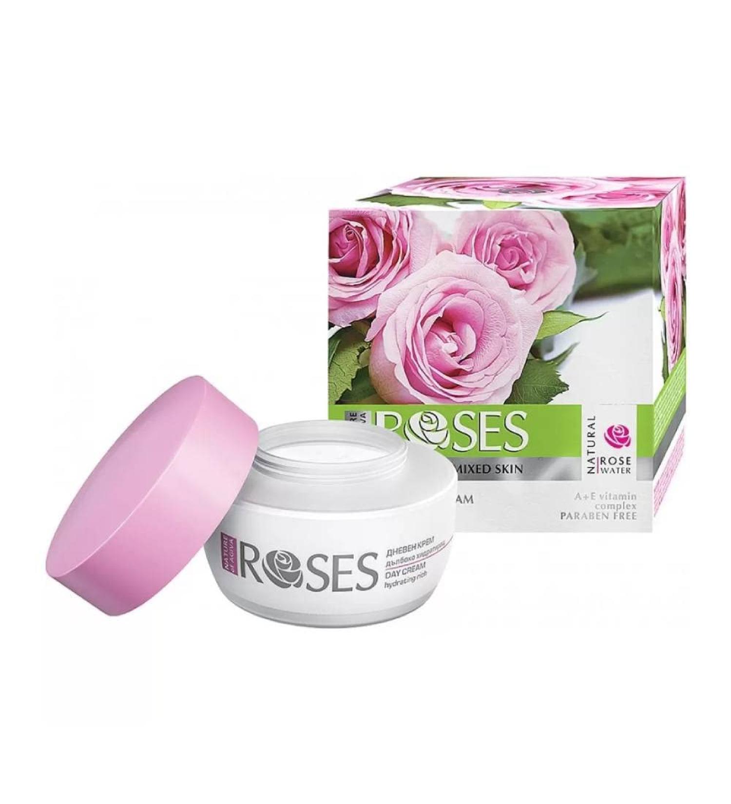 Roses Hydrating & Regenerating Day Cream- With Vitamin and Natural Rose Water - 30ml - Buy Online on GoSupps.com