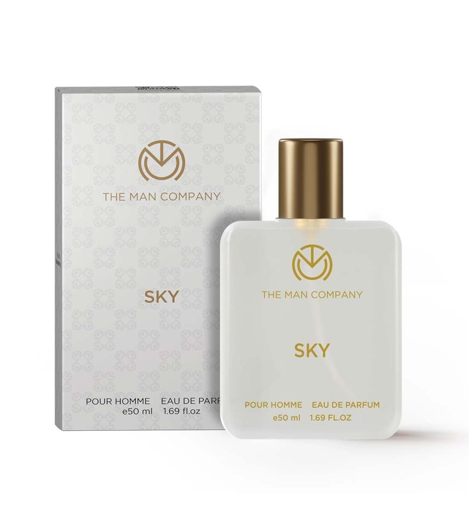 T.he M.an C.ompany Sky EDP - 50ml | Perfume For Men | Premium Long Lasting Fragrance | Citrusy Aquatic & Woody | Gift For Men - Buy Online on GoSupps.com