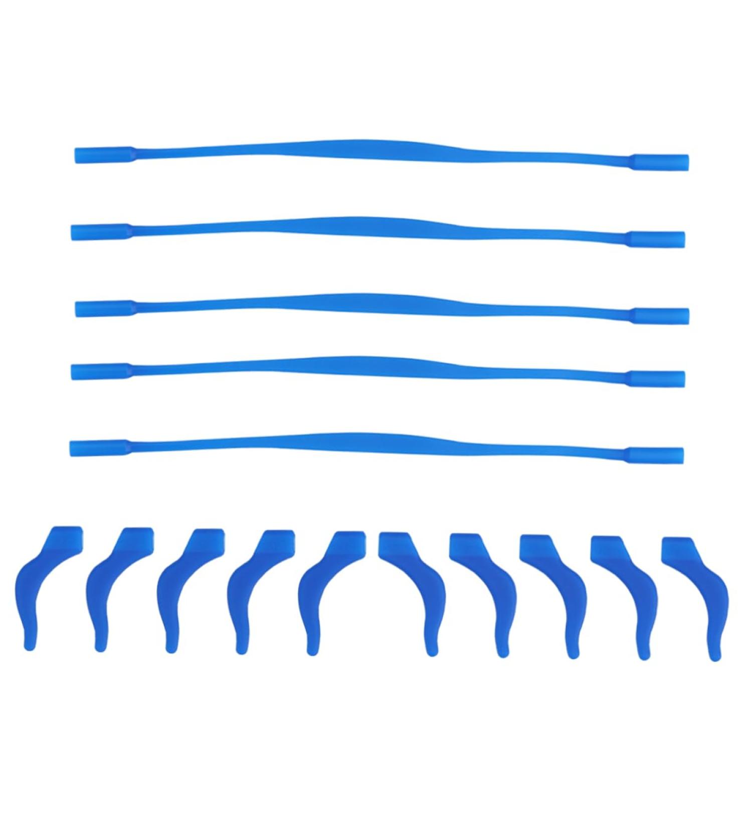 Healeved Silicone Glasses Ear Handles 5 Sets for Sports & Training | Anti-Slip Glass Holder for Men & Women | Durable Blue Silicone Accessories - Buy Online on GoSupps.com