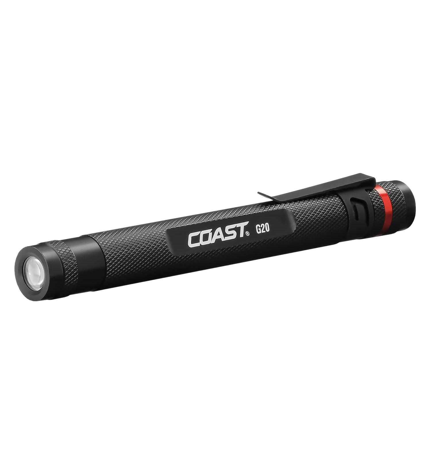 Coast G20 Inspection Beam LED Penlight - Adjustable Pocket Clip, 54 Lumens, Black - 1 Pack - Buy Online on GoSupps.com