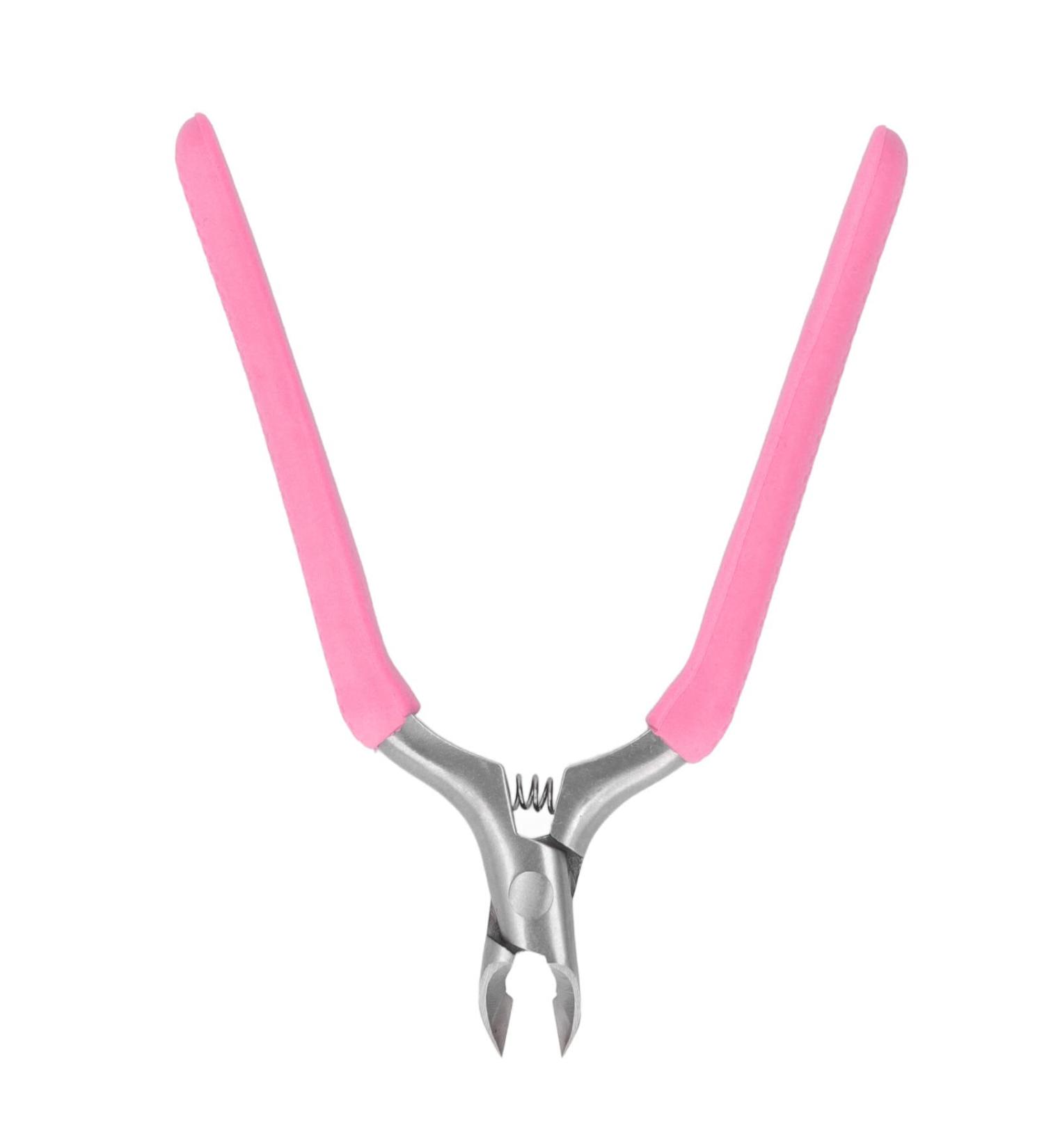 Nail Cuticle Trimmer Hygienic Built-in Spring Cuticle Trimmer with Protective Cover for Nail Salon (Pink) - Buy Online on GoSupps.com