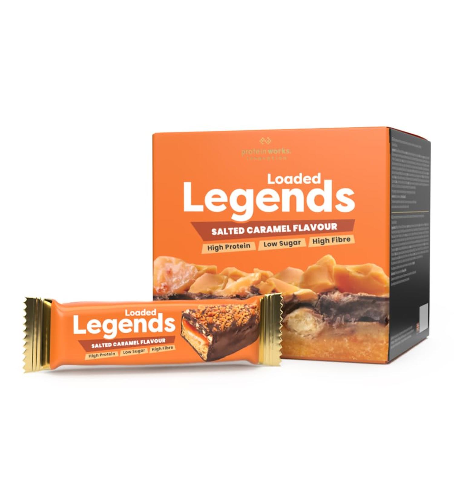 THE PROTEIN WORKS Protein Works - Loaded Legend Bars | 14g Protein | 12 Packs x 47g | Low Sugar | Salted Caramel - Buy Online on GoSupps.com