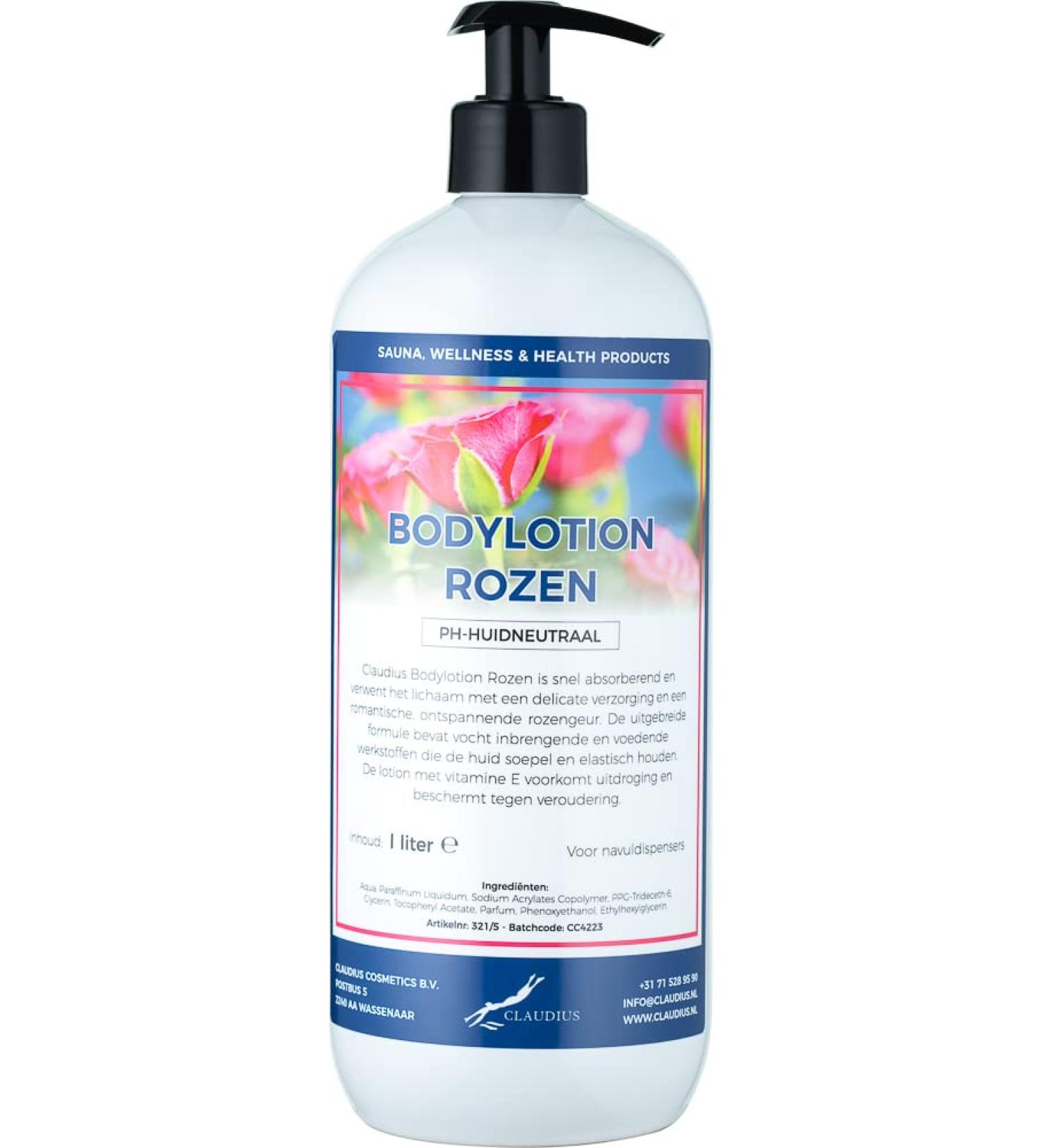 Claudius Roses Body Lotion 1 Litre with Pump