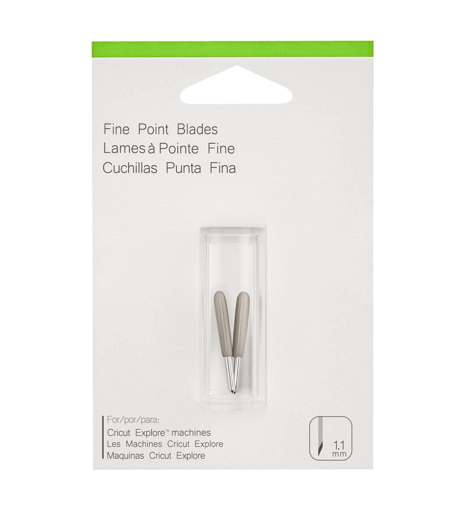 Standard Replacement/Fine-Point Cutting Blades for Cricut Paper-Cutting Machines (2 Blades Total) Grey-standard cutting blades(2 pcs)