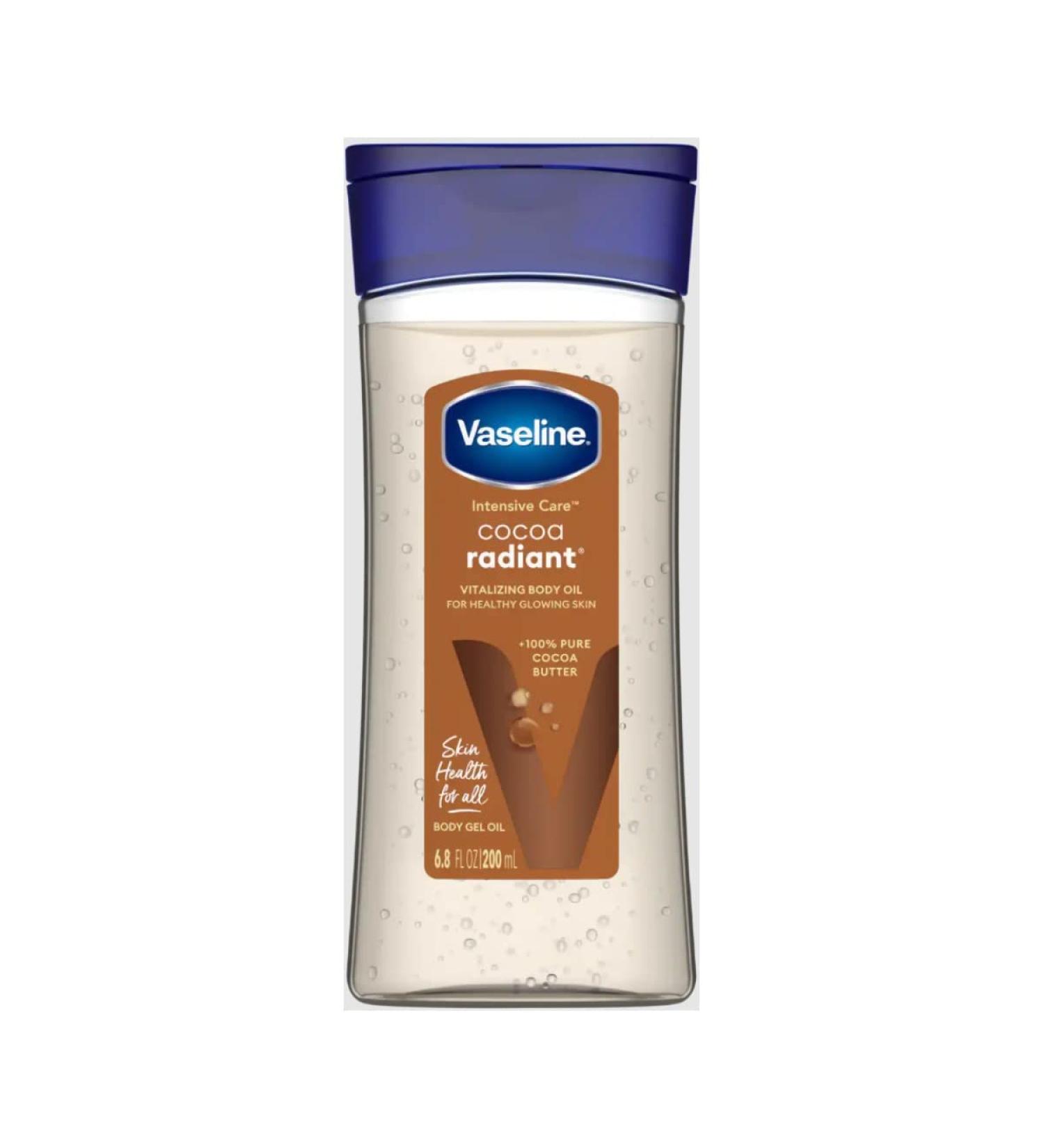 Vaseline Intensive Care Cocoa Radiant Body Gel Oil 6.8 oz | Cocoa Butter Scented | Hydrating Skin Moisturizer - Buy Online on GoSupps.com