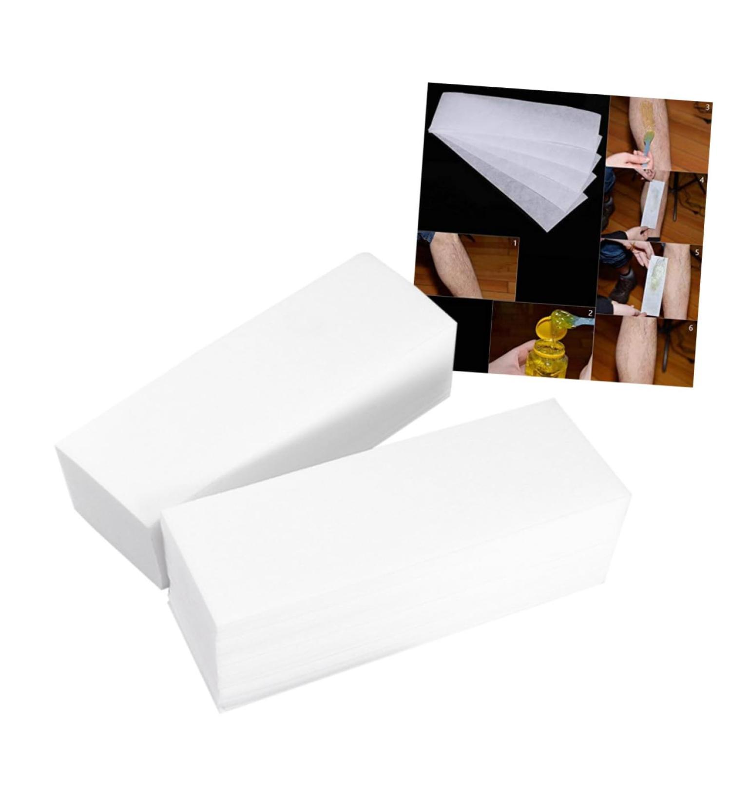 400 Wax Strips & Wooden Crafting Rods - Premium Depilatory Paper for Hair Removal - Bamboo Face Waxing Strips - Buy Online on GoSupps.com