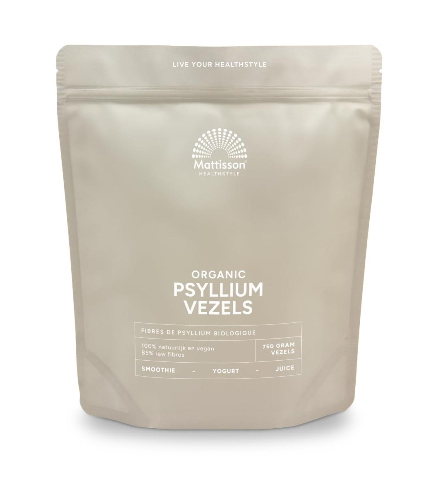 Mattisson Organic Psyllium Fibers 750 grams - Buy Online on GoSupps.com
