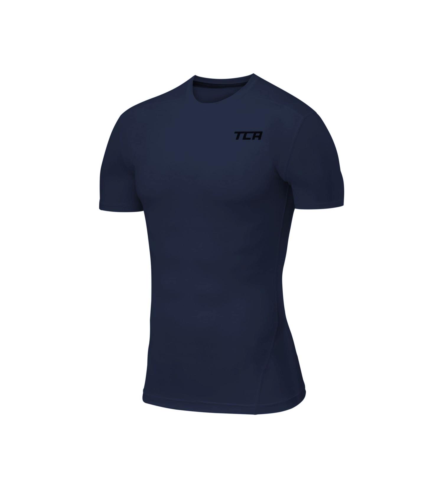 Men's & Boys' Pro Performance Compression Base Layer Short Sleeve Thermal Top - Navy Eclipse - 12-14 Years - Buy Online on GoSupps.com