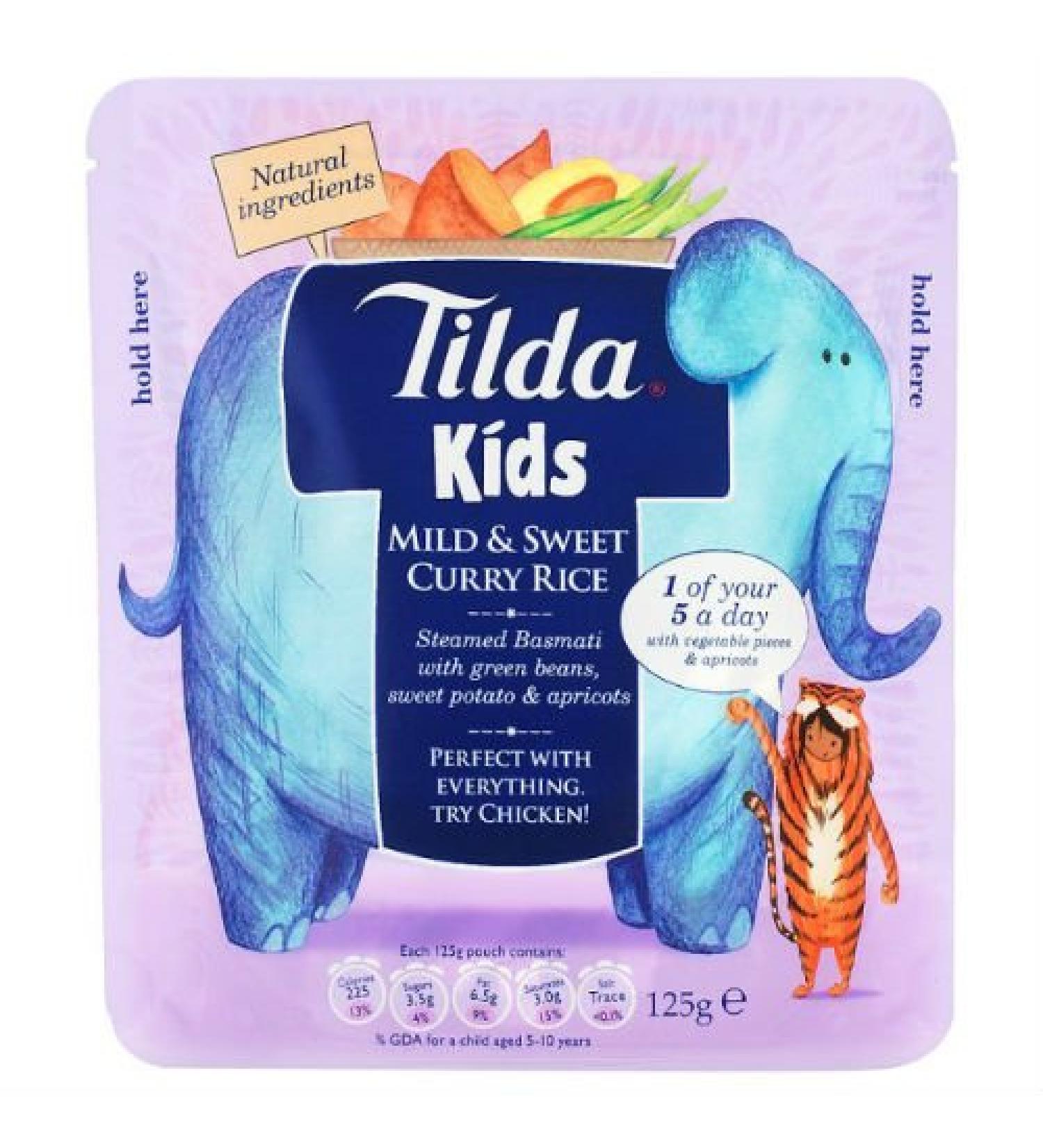 Tilda Tilda Pack of 6 Mild Curry Rice for Children 125g