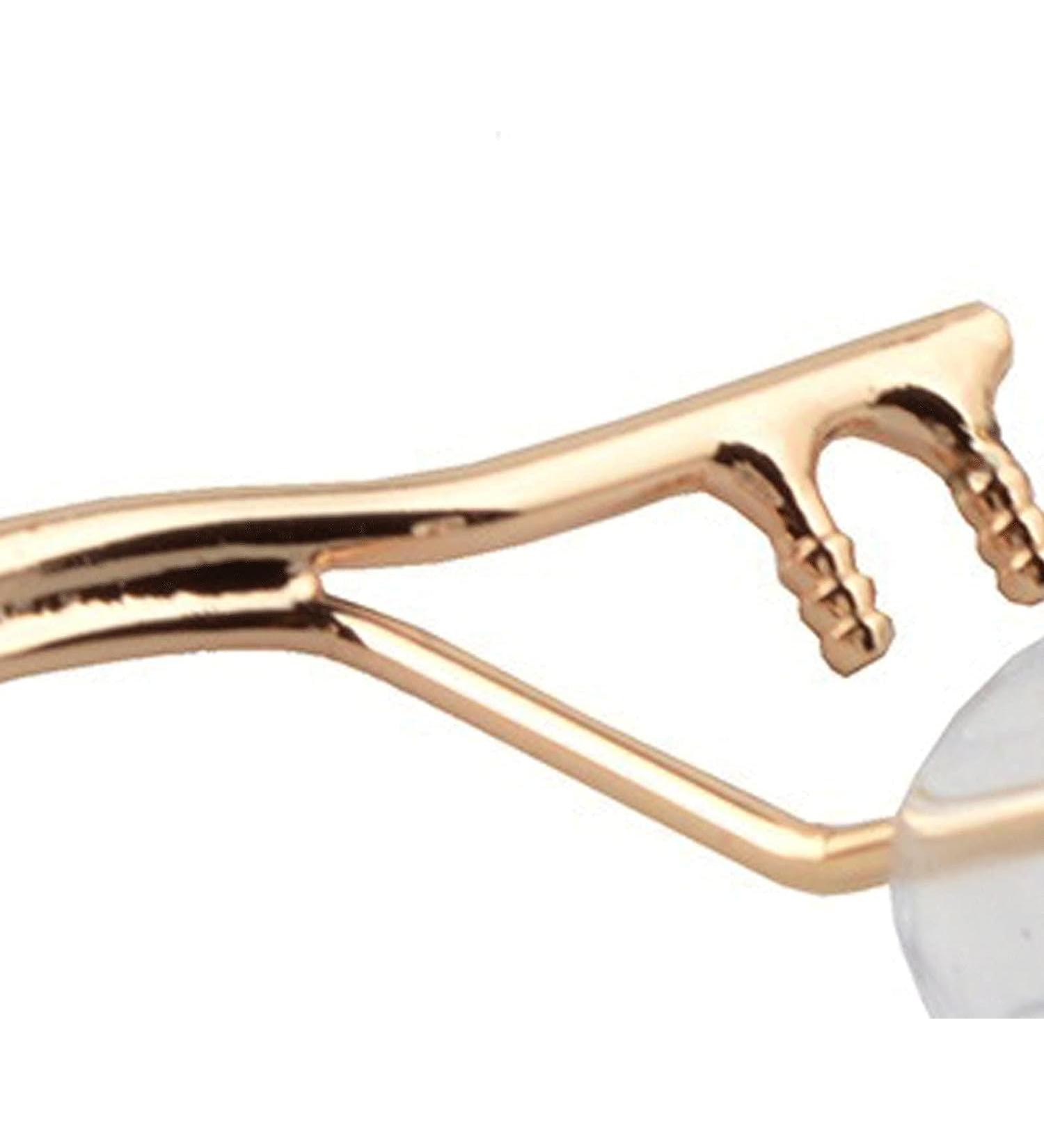 Mayabi Metal Replacement Nose Bridge - 10 Pcs Stainless Steel Glasses Pad Holder - Gold & Bruin Borderless Frame - Buy Online on GoSupps.com