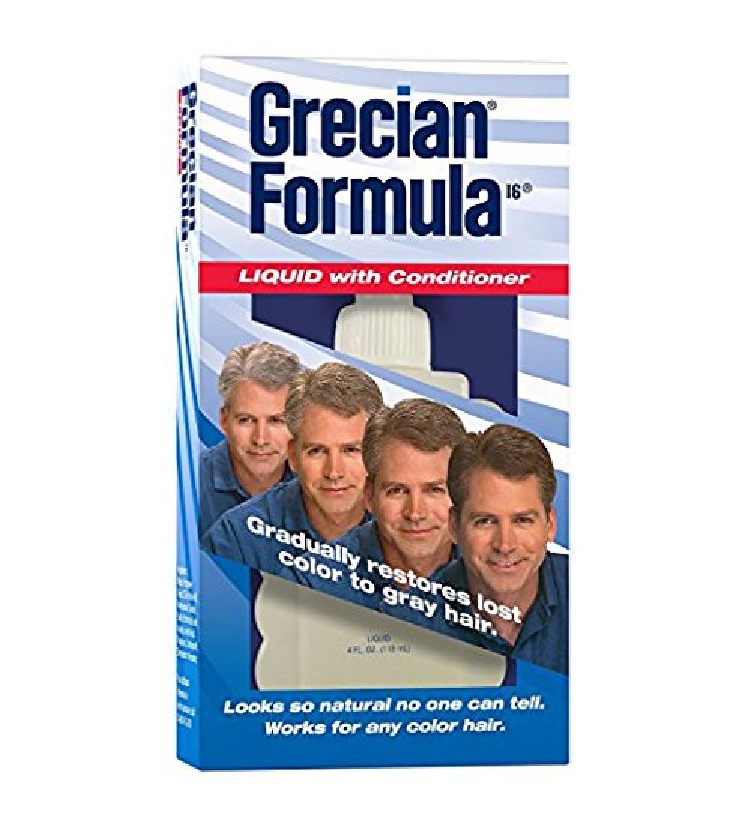 Grecian Formula Liquid with Conditioner 4oz - Gray Hair Coverage Solution - Buy Online on GoSupps.com