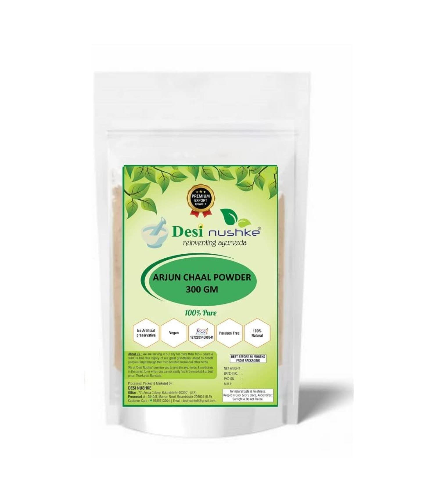 Desi Nushke Arjun Ki Chaal 100% Pure | 300GM | Arjun Chaal | Arjuna Tree Bark Powder
