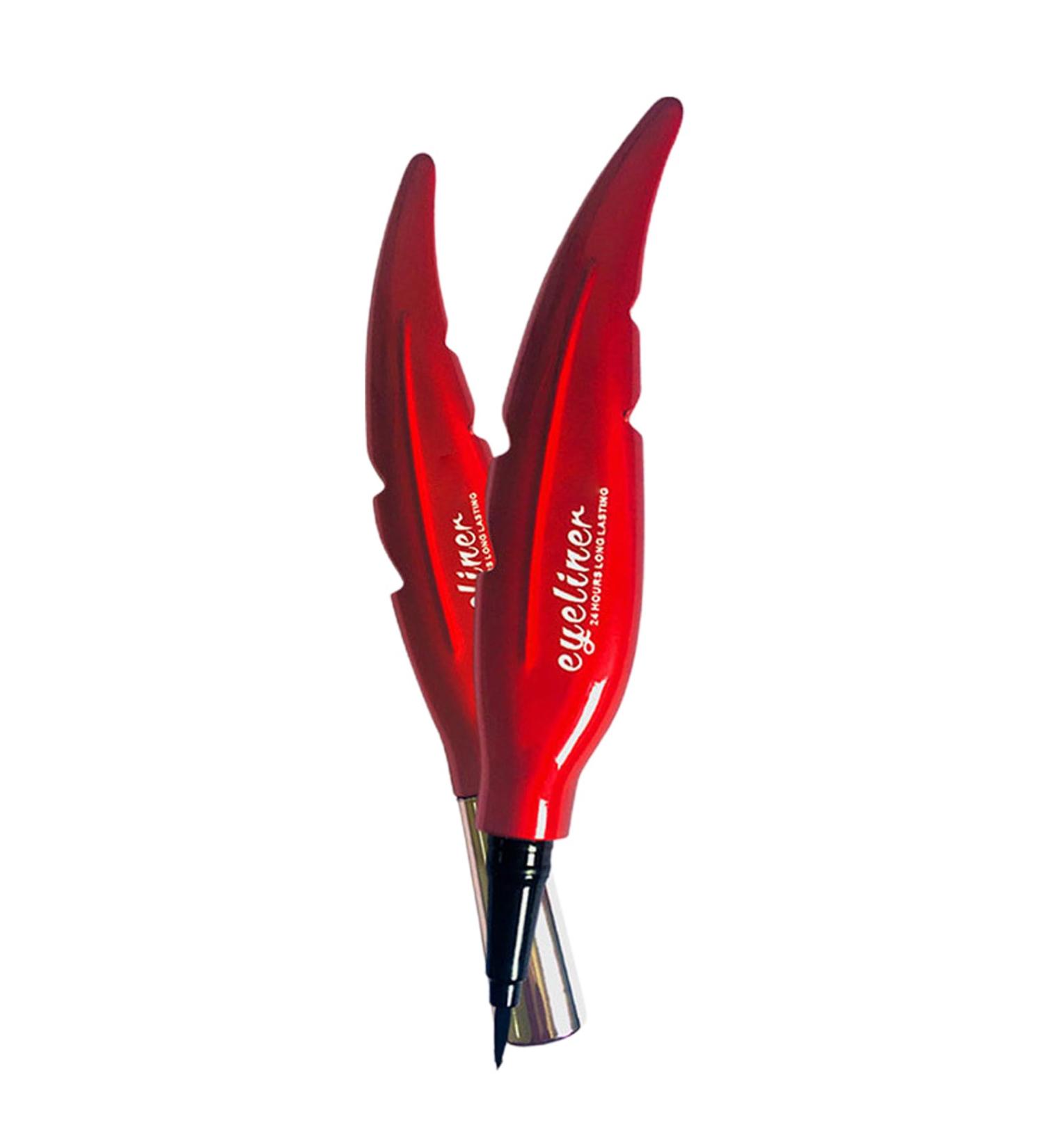 Eyeliner | Super Slim Waterproof Long-Lasting Feather Eyeliner Stamp Beauty Eye Makeup Eye Liner Liquid for Women Makeup Show Date Cosmetic - Buy Online on GoSupps.com