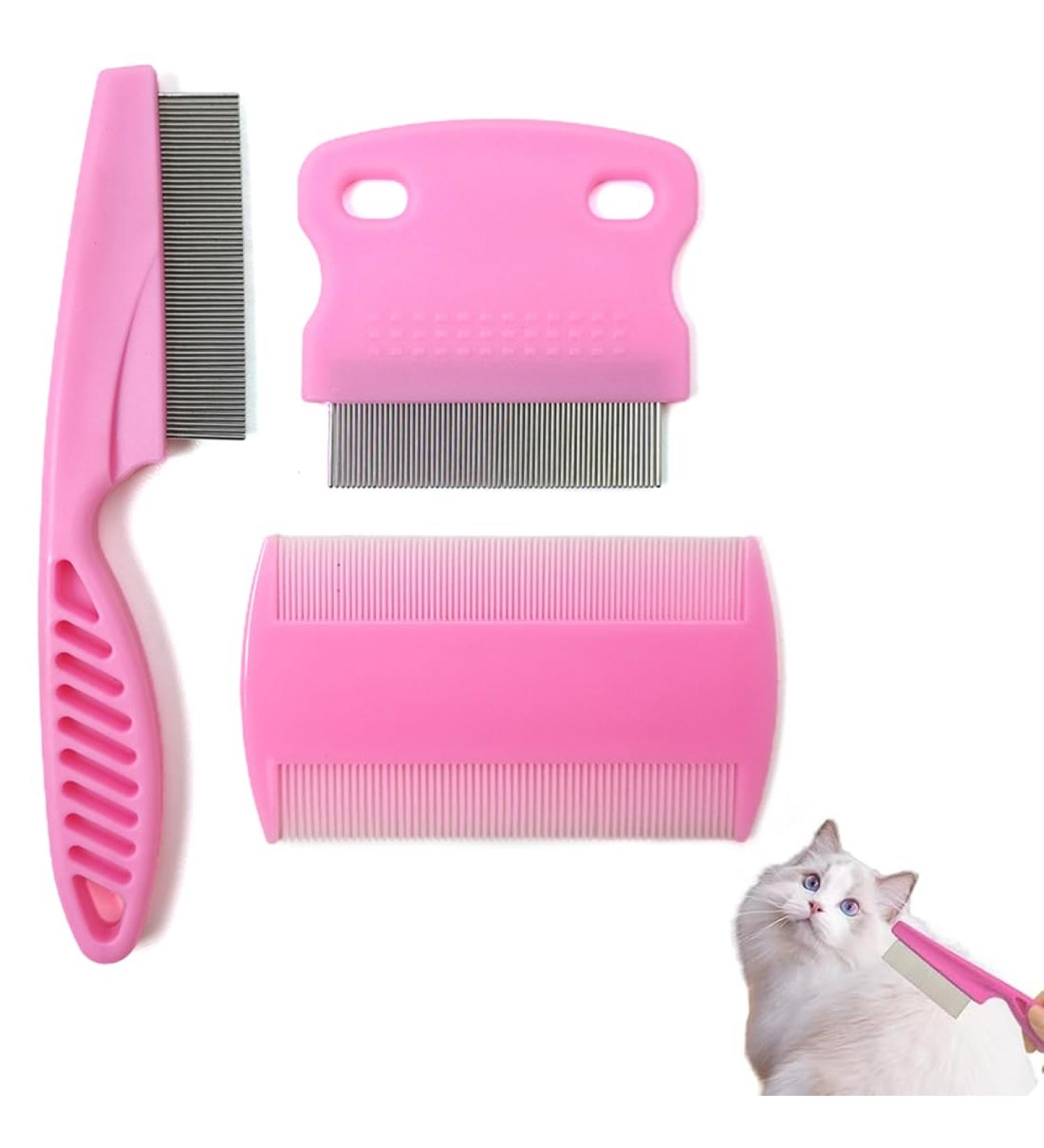 PHCOZY Lice & Flea Comb - Double-Sided Metal & Plastic Nits Comb for Effective Lice Removal - Buy Online on GoSupps.com