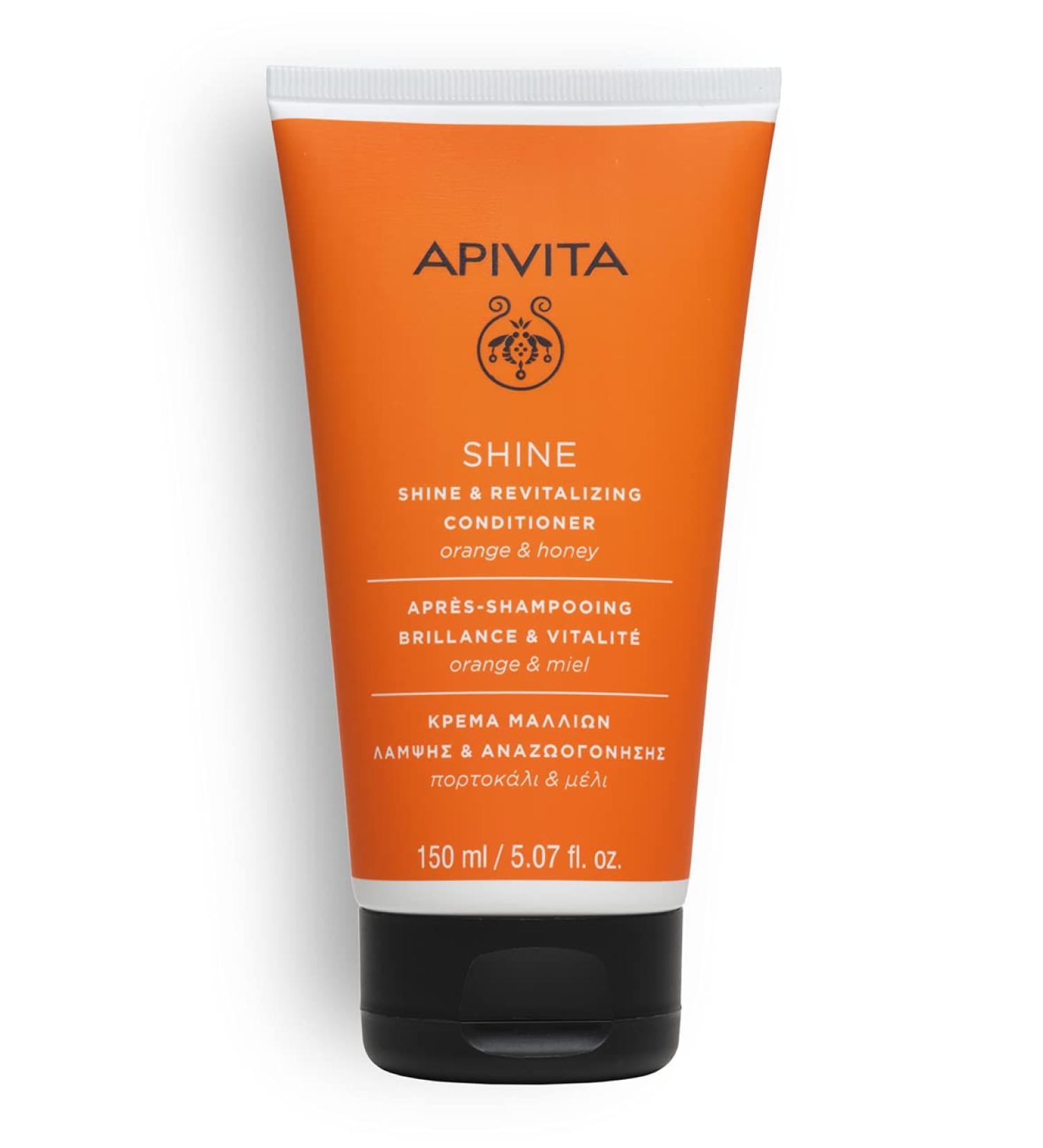 Apivita gloss and revitalizing conditioner for all hair types 150 ml conditioner with honey and orange - donates moisture gives shine and vitality protects the hair from styling damage