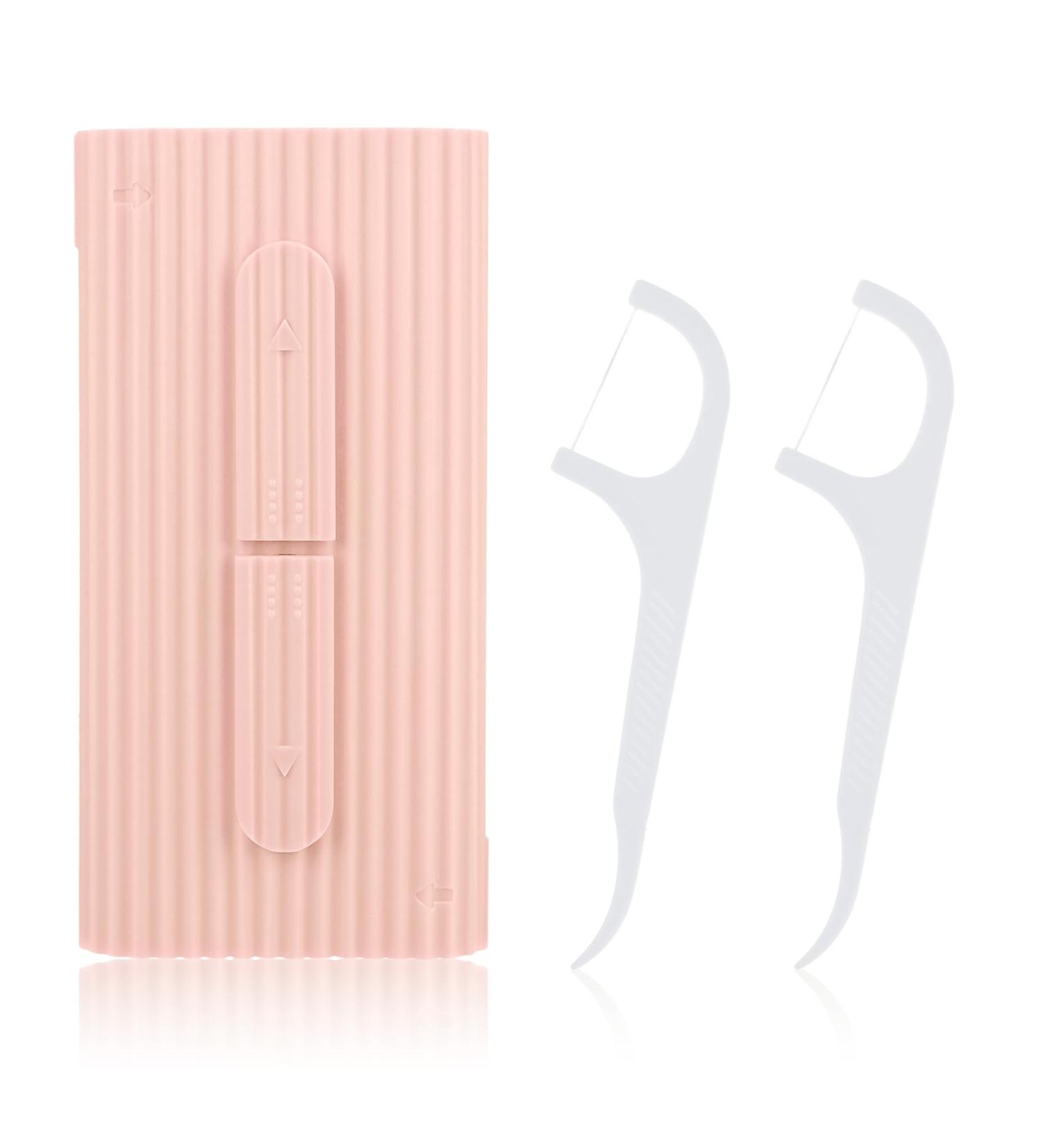 Buy Wllhyf Portable Tooth Flap - Automatic Dental Pick Organizer Travel-Size Dispenser with 10 Floss Picks (Pink) | International Shipping Available - Buy Online on GoSupps.com